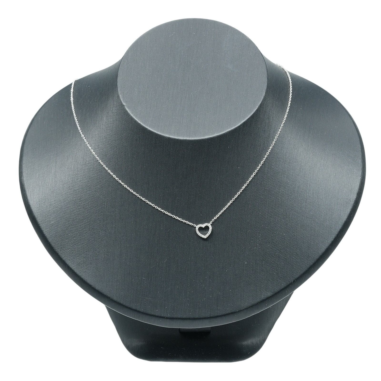Tiffany & Co. Tiffany & Co. TIFFANY&Co. Metro Heart Au750 White Gold Diamond Necklace Precious Metal Necklace DUTY FREE for USA Size ONE SIZE - 2 Thumbnail