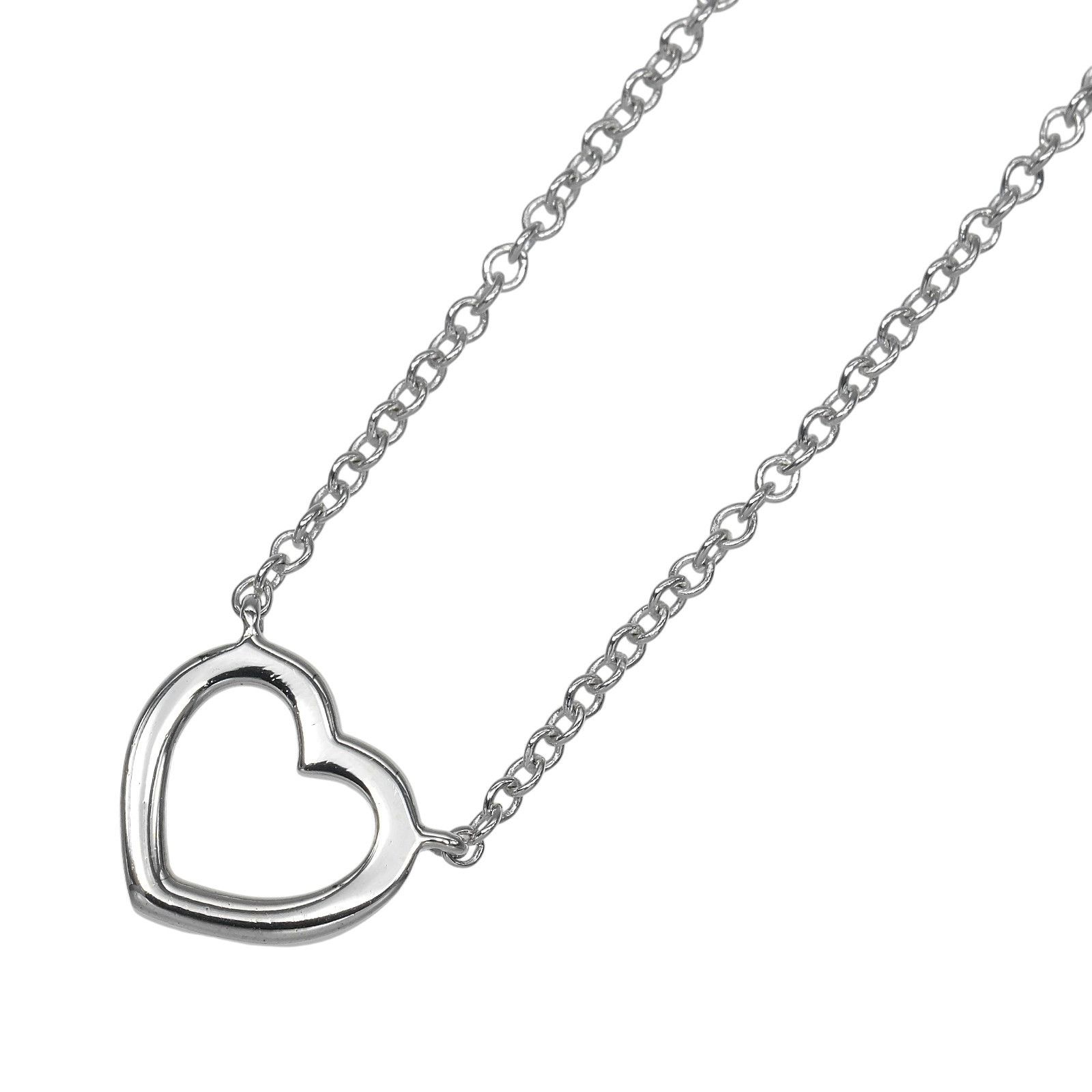 Tiffany & Co. Tiffany & Co. TIFFANY&Co. Metro Heart Au750 White Gold Diamond Necklace Precious Metal Necklace DUTY FREE for USA Size ONE SIZE - 3 Thumbnail