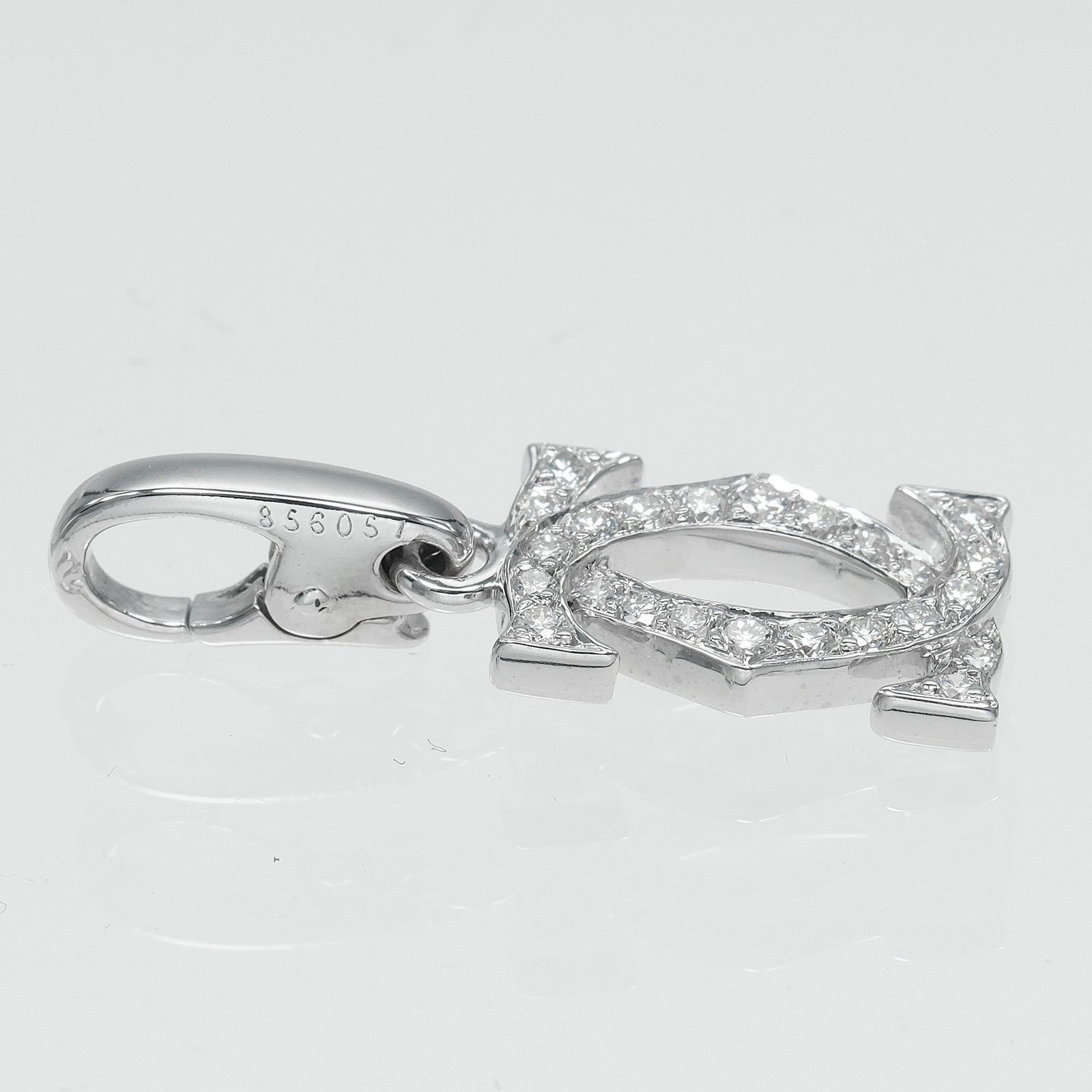 Cartier Cartier Cartier 2C Charm Au750 White Gold Diamond Pendant Precious Metal Pendant DUTY FREE for USA Size ONE SIZE - 4 Thumbnail