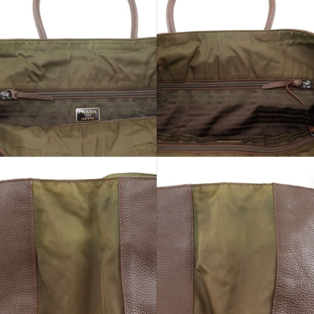 Prada Prada Prada Calf Nylon Tote Bag Leather Tote Bag DUTY FREE for USA Size ONE SIZE - 8 Thumbnail