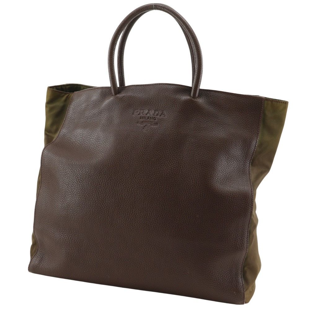 Prada Prada Prada Calf Nylon Tote Bag Leather Tote Bag DUTY FREE for USA Size ONE SIZE - 2 Thumbnail