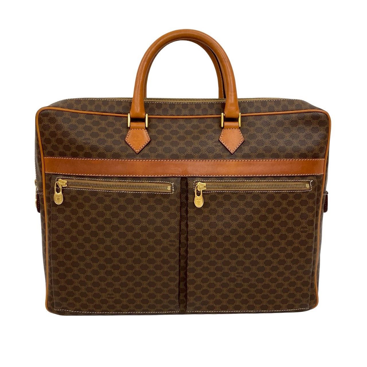 Celine Celine CELINE Macadam Leather Briefcase Leather Business Bag DUTY FREE for USA Size ONE SIZE - 2 Thumbnail