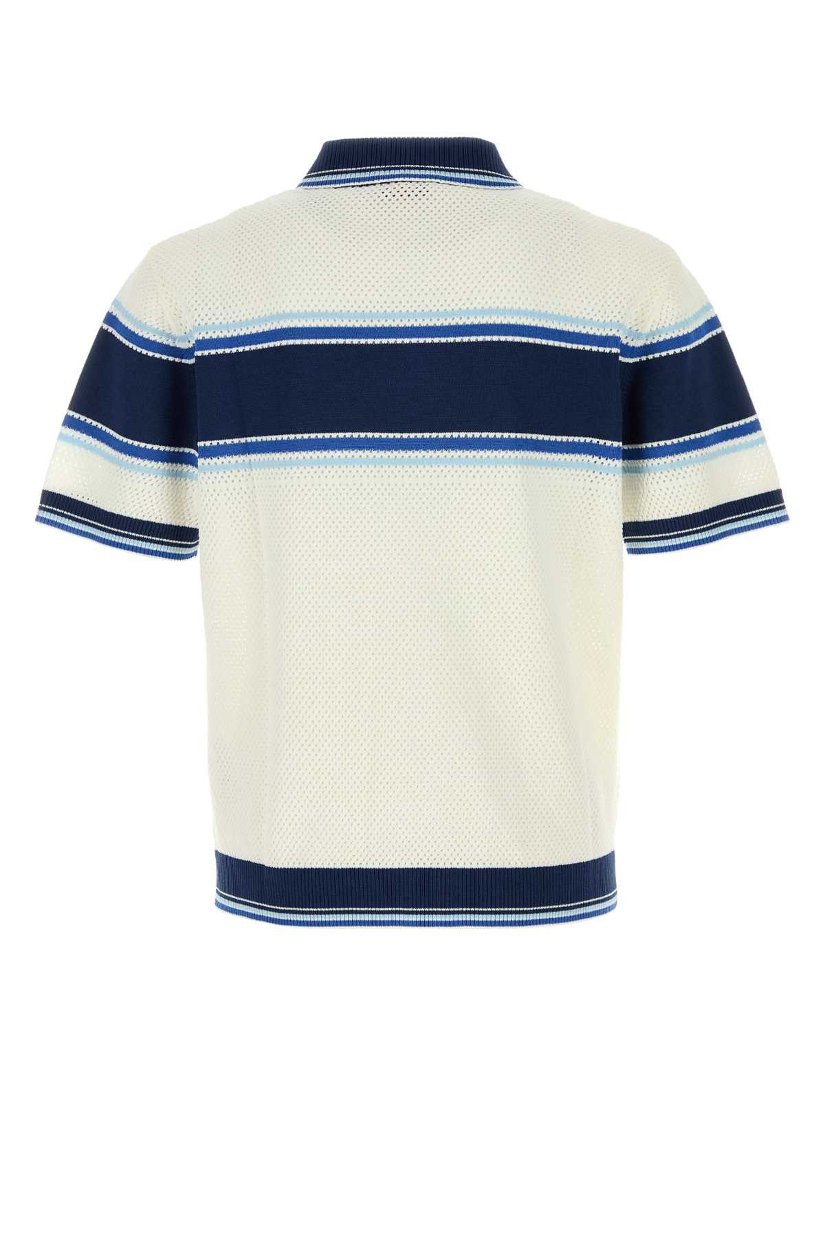 Casablanca White Mesh Polo Shirt Size US M / EU 48-50 / 2 - 2 Thumbnail