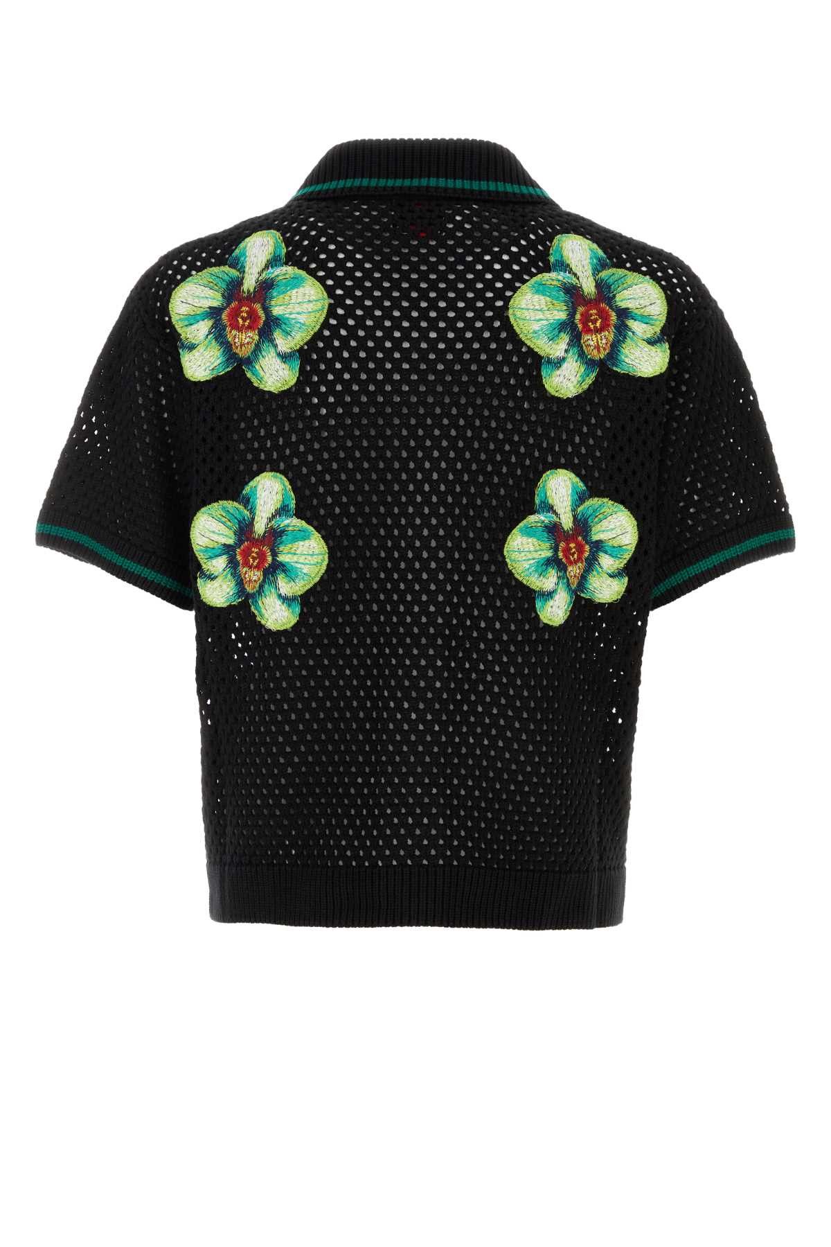 Casablanca Black Crochet Shirt Size US L / EU 52-54 / 3 - 2 Thumbnail