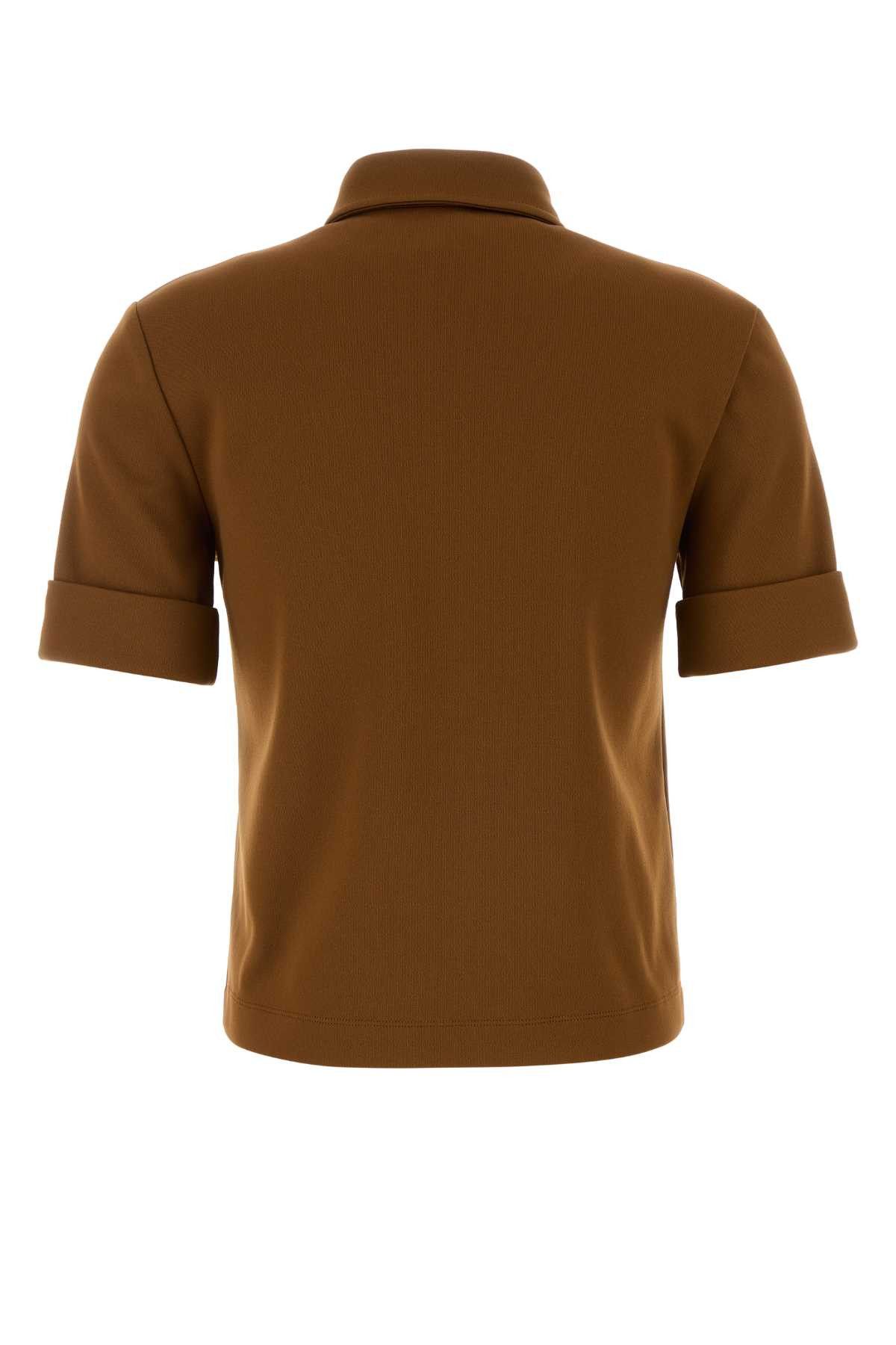 Miu Miu Brown Jersey Polo Shirt Size M / US 6-8 / IT 42-44 - 2 Thumbnail