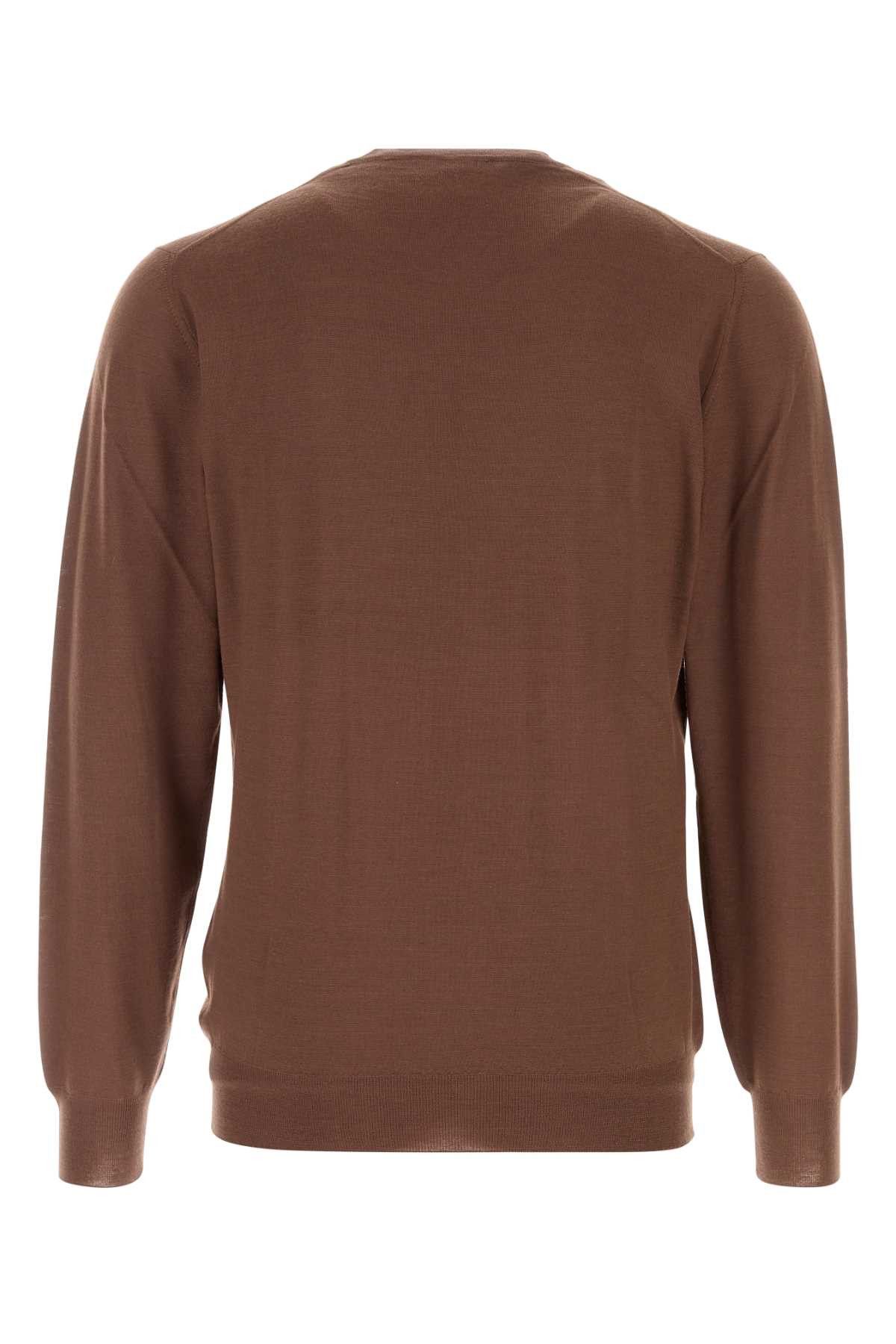 Fedeli Brown Wool Sweater Size US M / EU 48-50 / 2 - 2 Thumbnail