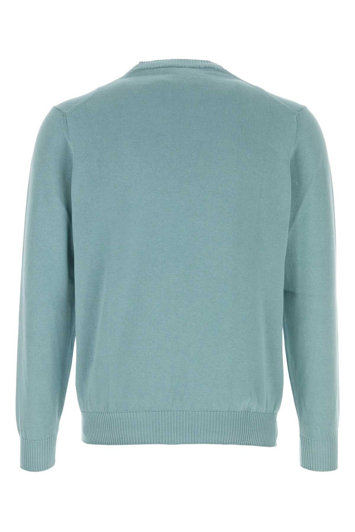 Fedeli Light-Blue Cotton Sweater Size US L / EU 52-54 / 3 - 2 Thumbnail