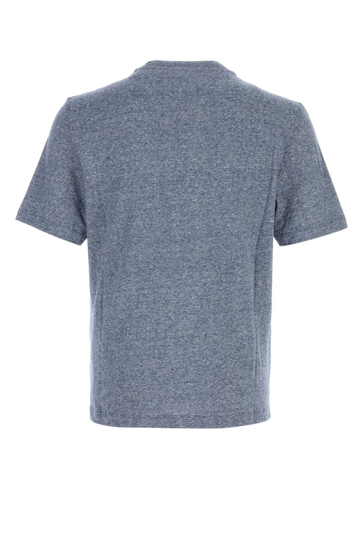 Brunello Cucinelli Melange Blue Linen Blend T-Shirt Size US M / EU 48-50 / 2 - 2 Thumbnail