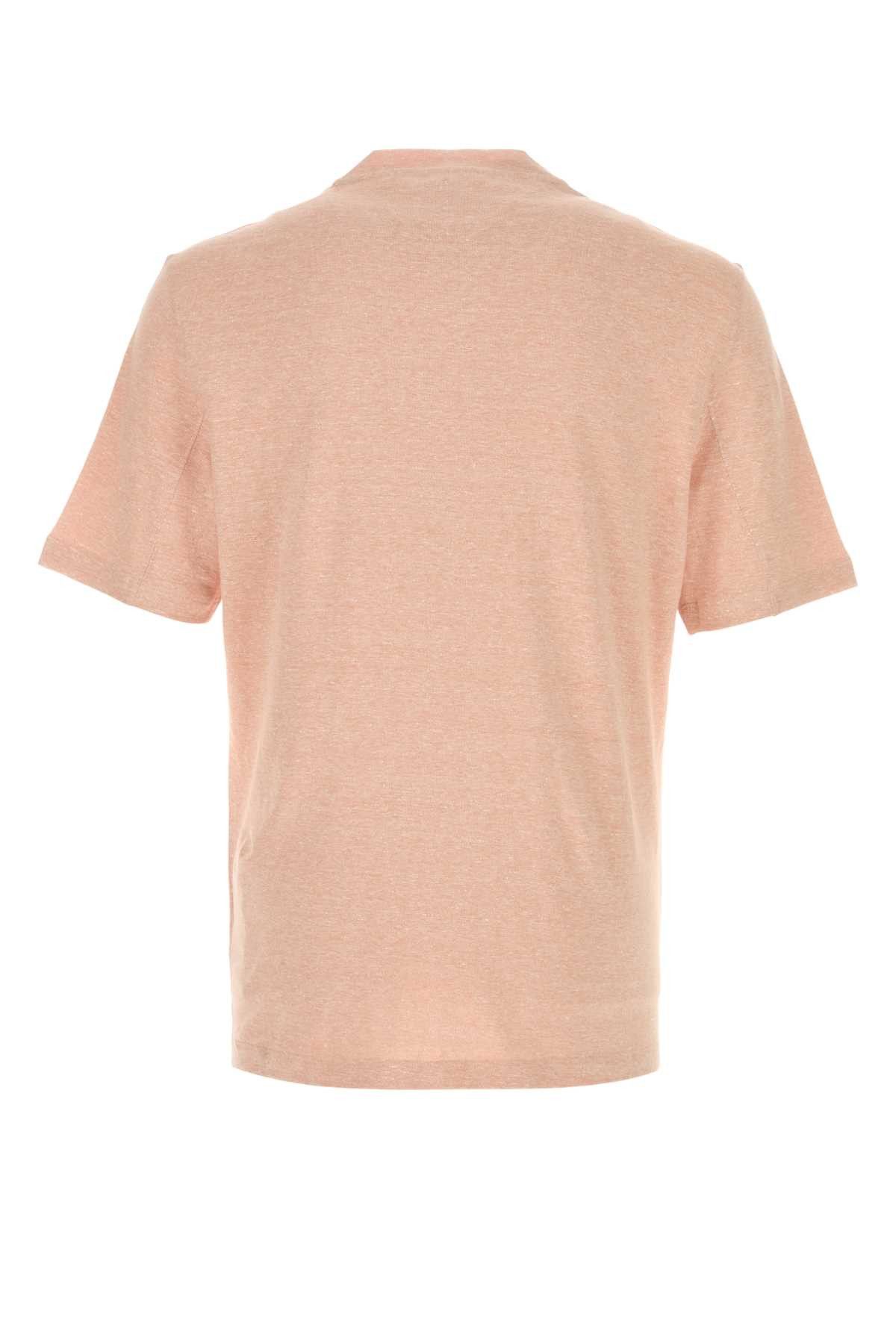 Brunello Cucinelli Salmon Linen Blend T-Shirt Size US S / EU 44-46 / 1 - 2 Thumbnail