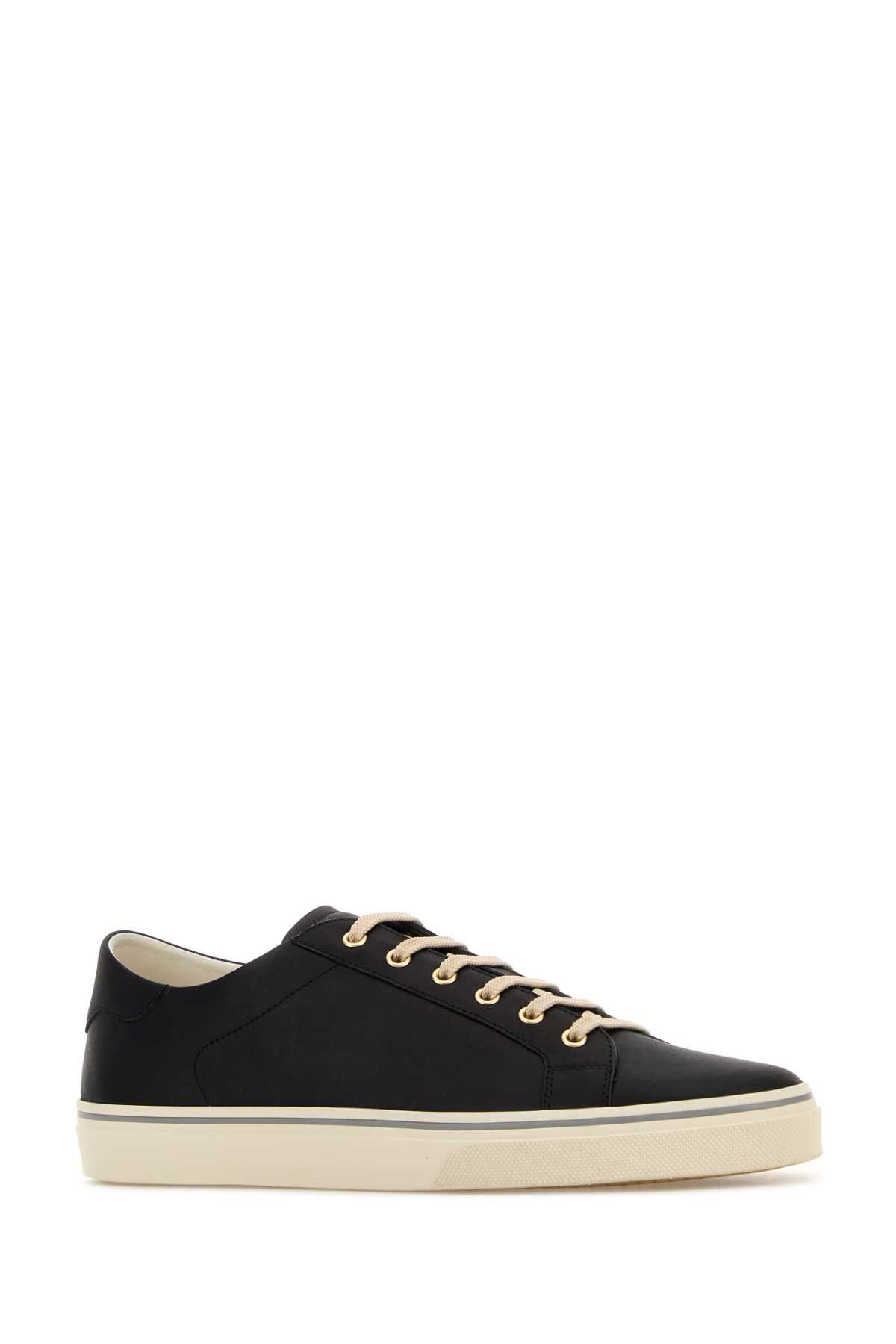 Brunello Cucinelli Black Leather Sneakers Size US 9 / EU 42 - 2 Thumbnail
