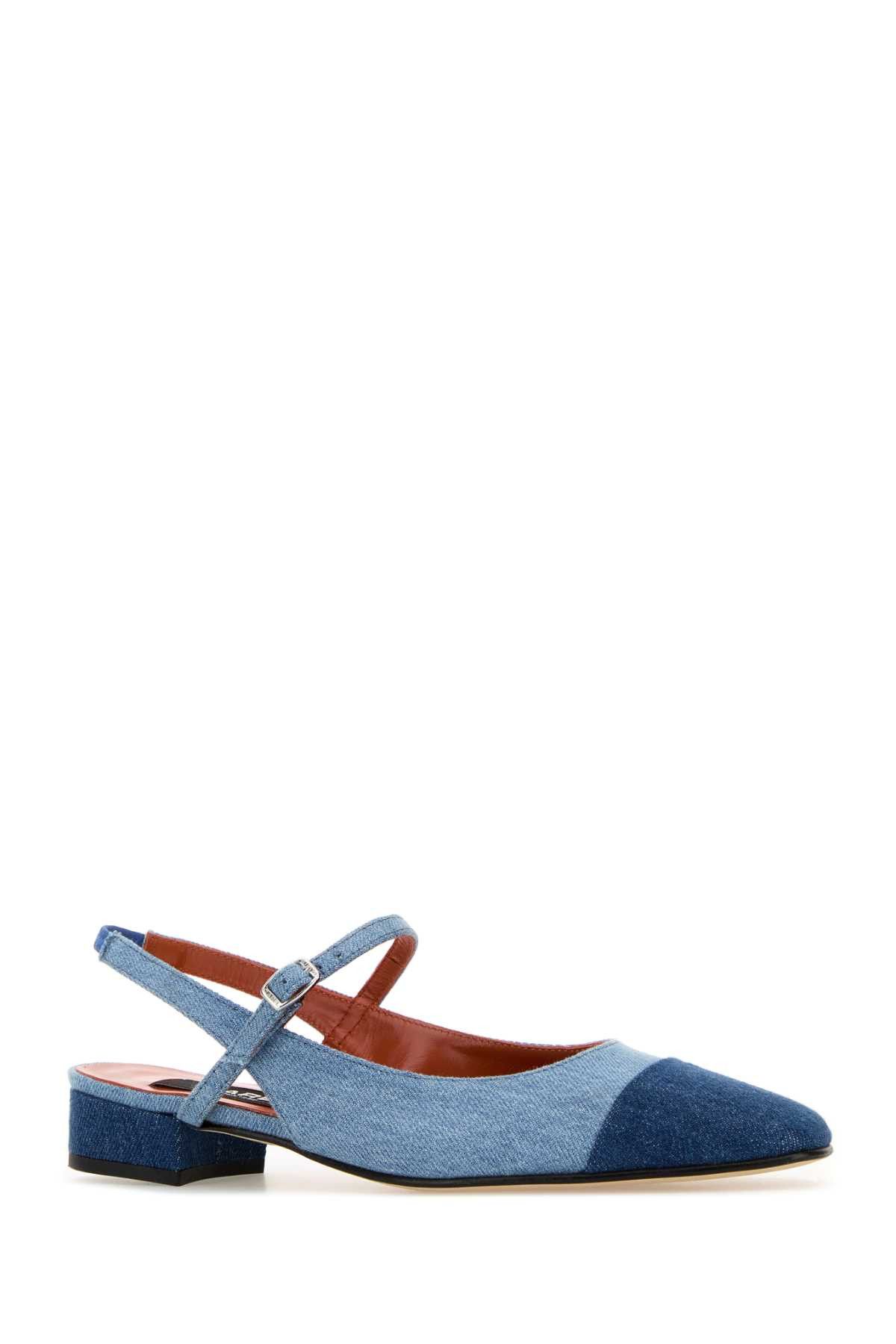 Carel Paris Two-Tone Canvas Oceano Ballerinas Size US 7 / IT 37 - 2 Thumbnail