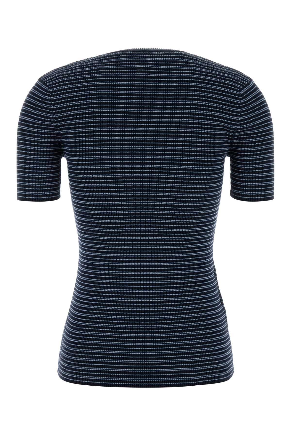 Prada Embroidered Stretch Cotton Blend T-Shirt Size M / US 6-8 / IT 42-44 - 2 Thumbnail