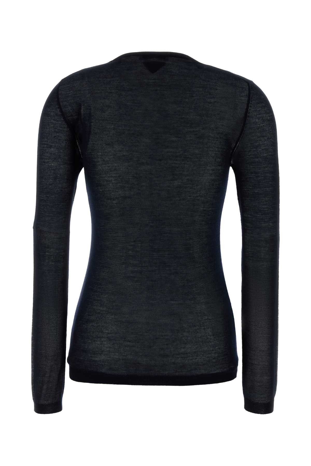 Prada Midnight Blue Cashmere Blend Sweater Size M / US 6-8 / IT 42-44 - 2 Thumbnail
