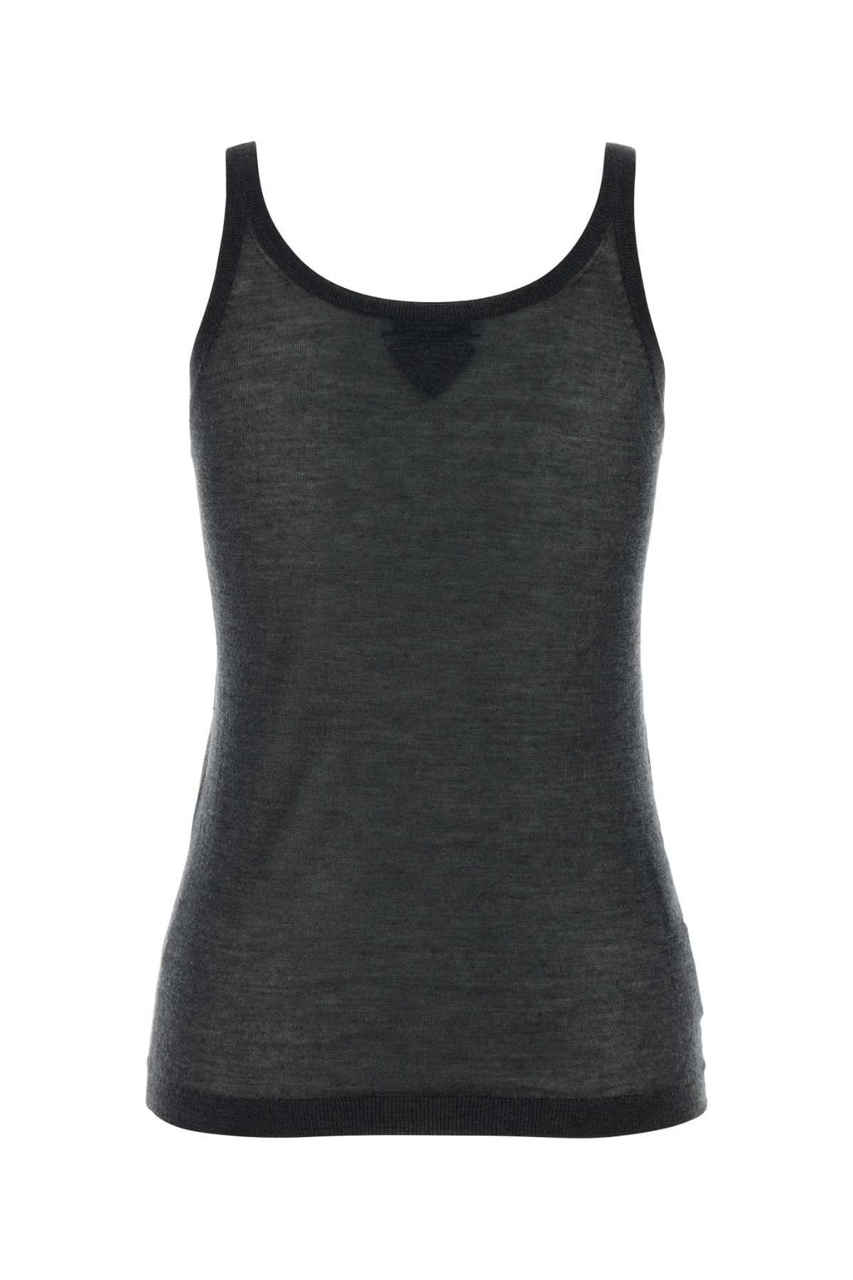 Prada Graphite Cashmere Blend Tank Top Size S / US 4 / IT 40 - 2 Thumbnail