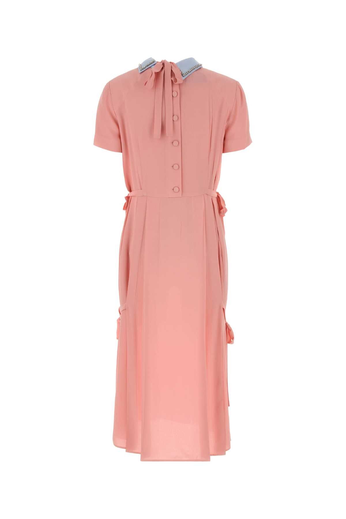 Prada Pink Crepe Dress Size M / US 6-8 / IT 42-44 - 2 Thumbnail