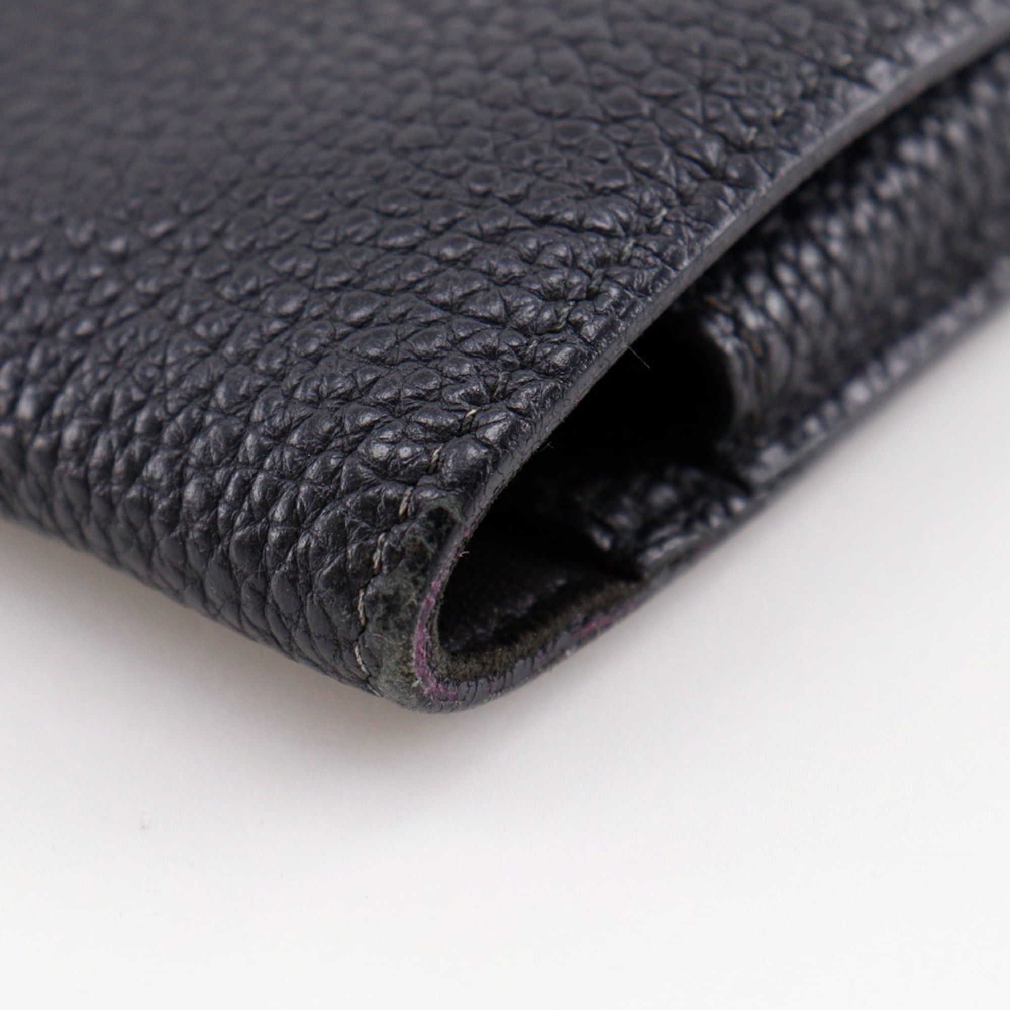 Hermes Hermes Dogon GM Long Wallet, Taurillon Clemence Leather, 2005 Model, Black/Gold Hardware, □I Belt Buckle, GM, Unisex Size ONE SIZE - 7 Thumbnail