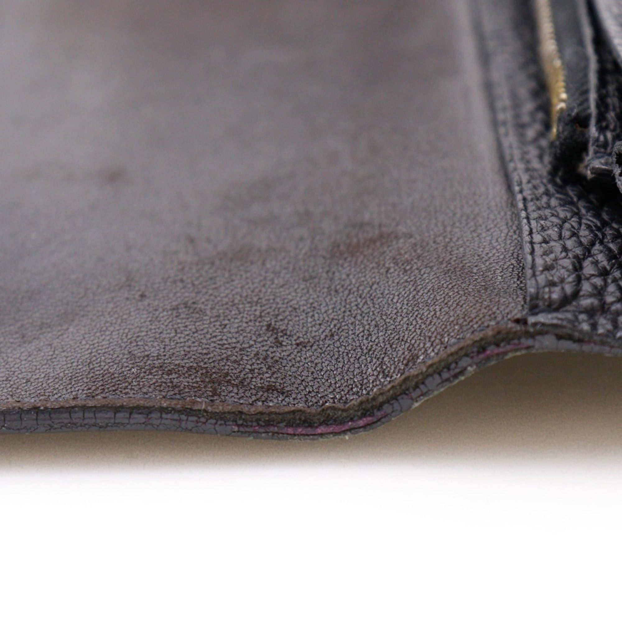 Hermes Hermes Dogon GM Long Wallet, Taurillon Clemence Leather, 2005 Model, Black/Gold Hardware, □I Belt Buckle, GM, Unisex Size ONE SIZE - 17 Thumbnail