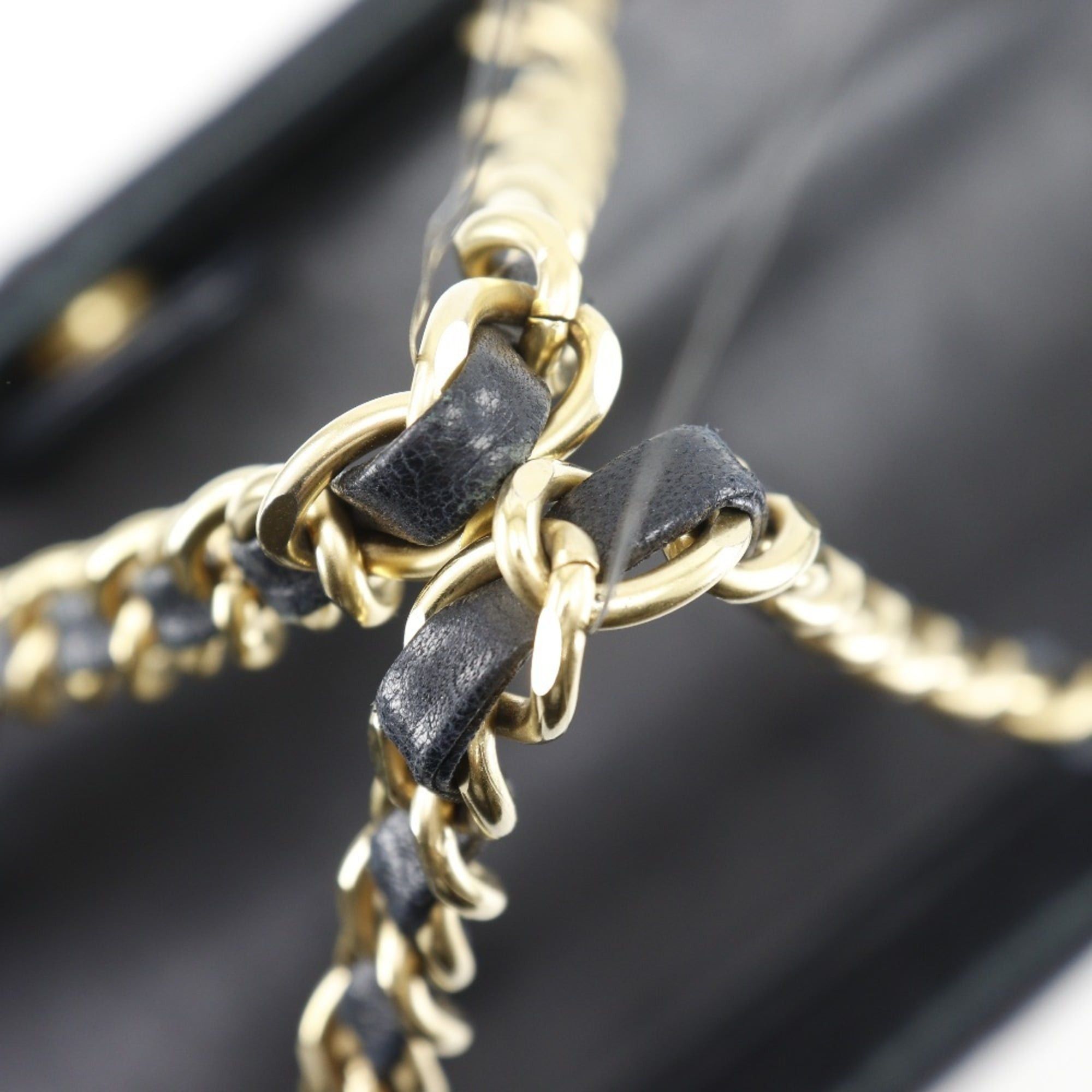 Chanel Chanel Chain Tote Bag, Chocolate Bar Coco Mark, Jersey Black, Magnetic Closure, Women's. Size ONE SIZE - 5 Thumbnail