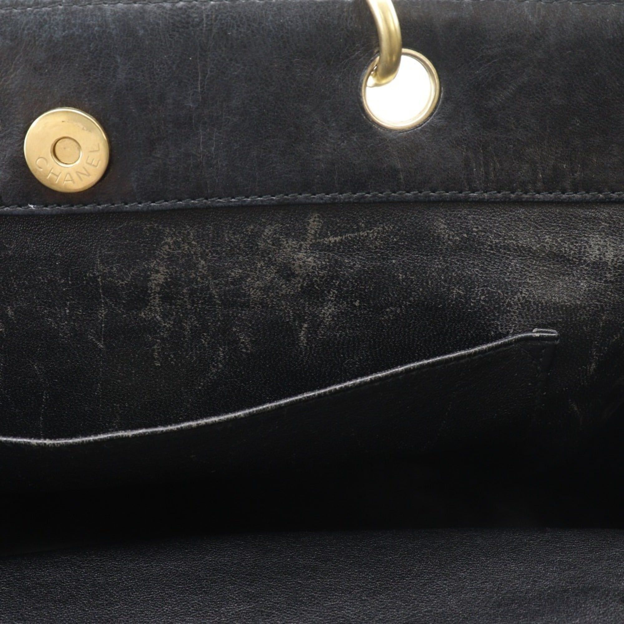 Chanel Chanel Chain Tote Bag, Chocolate Bar Coco Mark, Jersey Black, Magnetic Closure, Women's. Size ONE SIZE - 9 Thumbnail