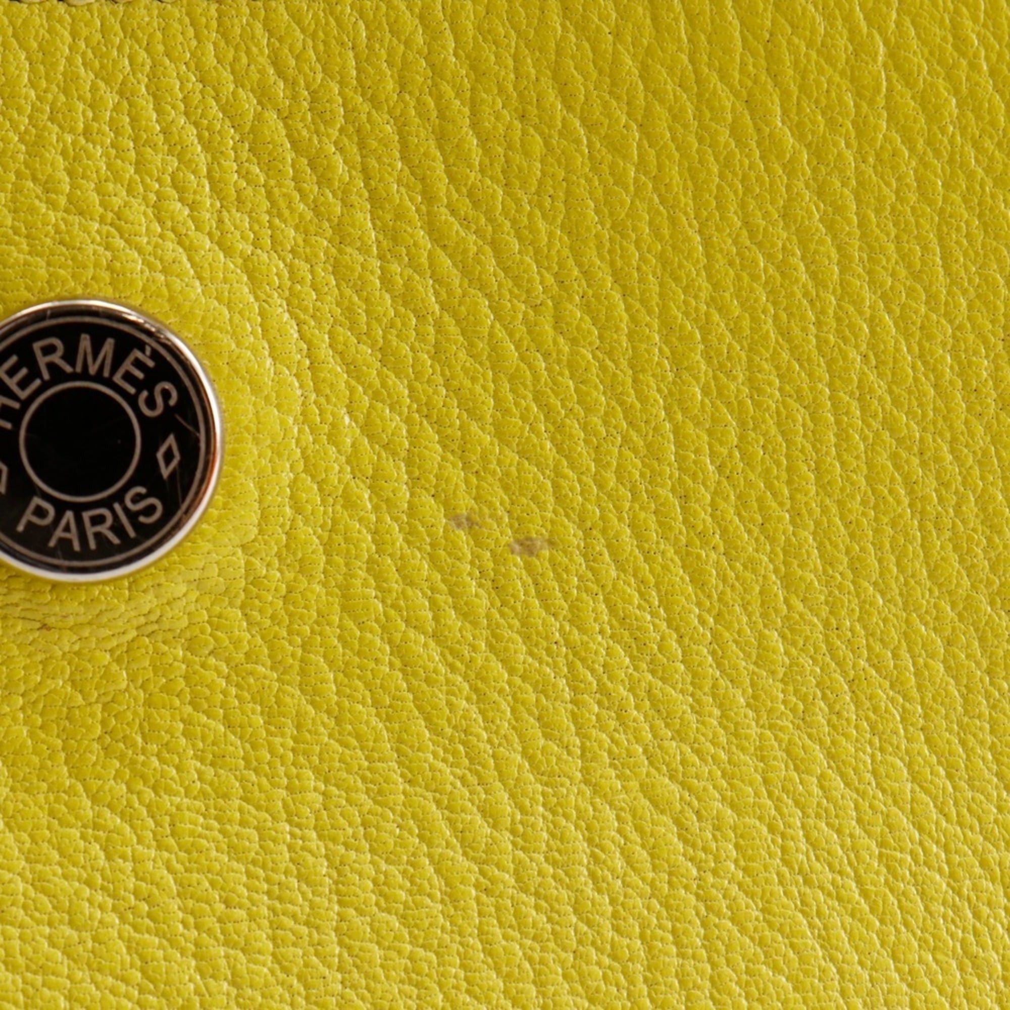 Hermes Hermes Opry Clutch Bag 071966CK Chevre Leather Lime 2017 Model A Magnetic Closure Women's Size ONE SIZE - 15 Thumbnail