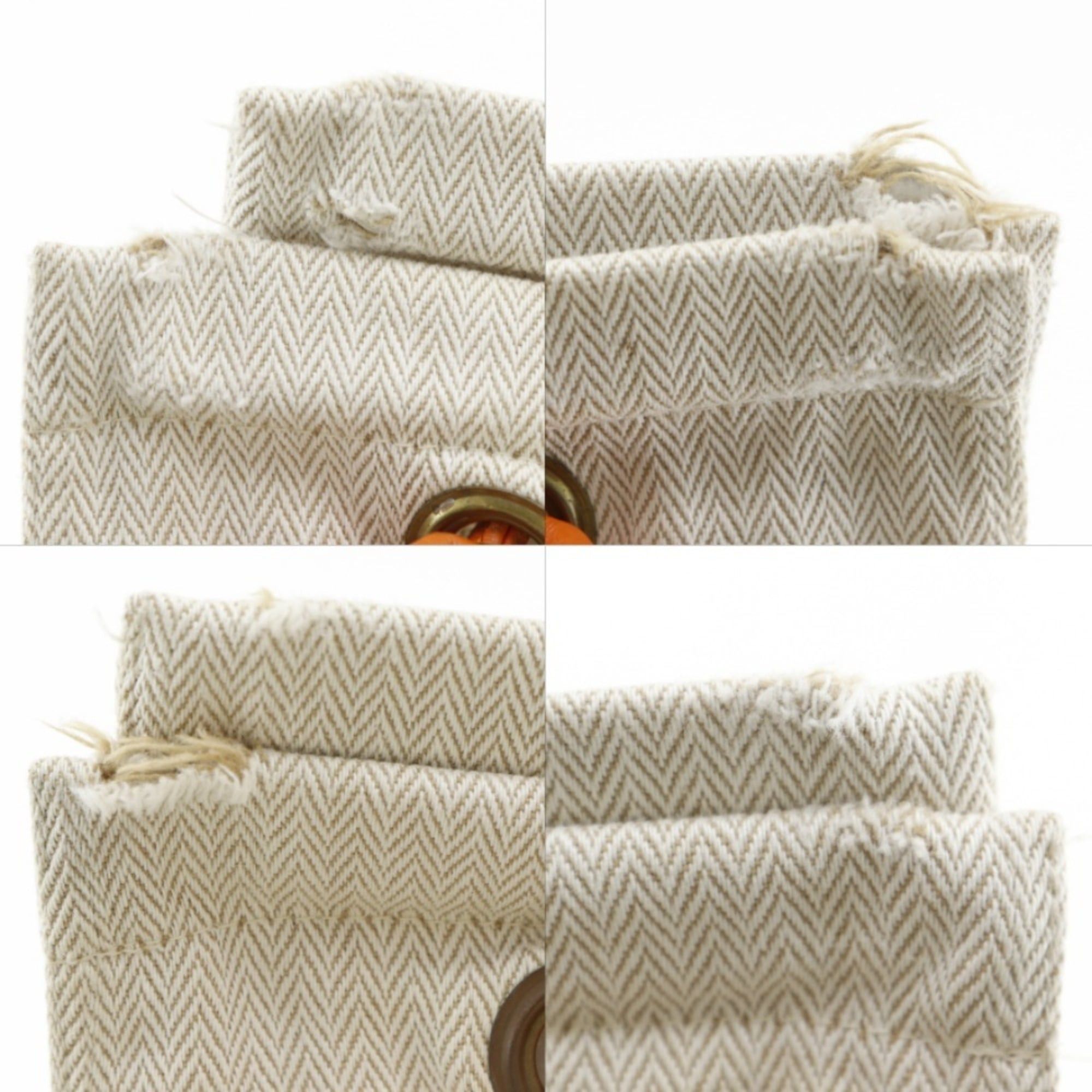 Hermes Hermes Alain GM Shoulder Bag, Toile Chevron, Beige, Open, Unisex Size ONE SIZE - 10 Thumbnail