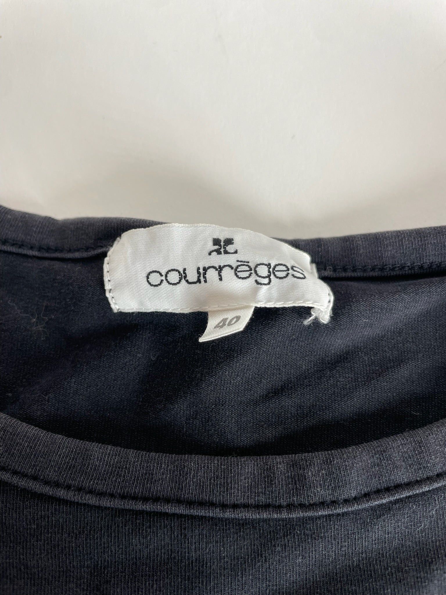 Courreges Vintage Canvas Crewneck Black White Size S / US 4 / IT 40 - 5 Thumbnail