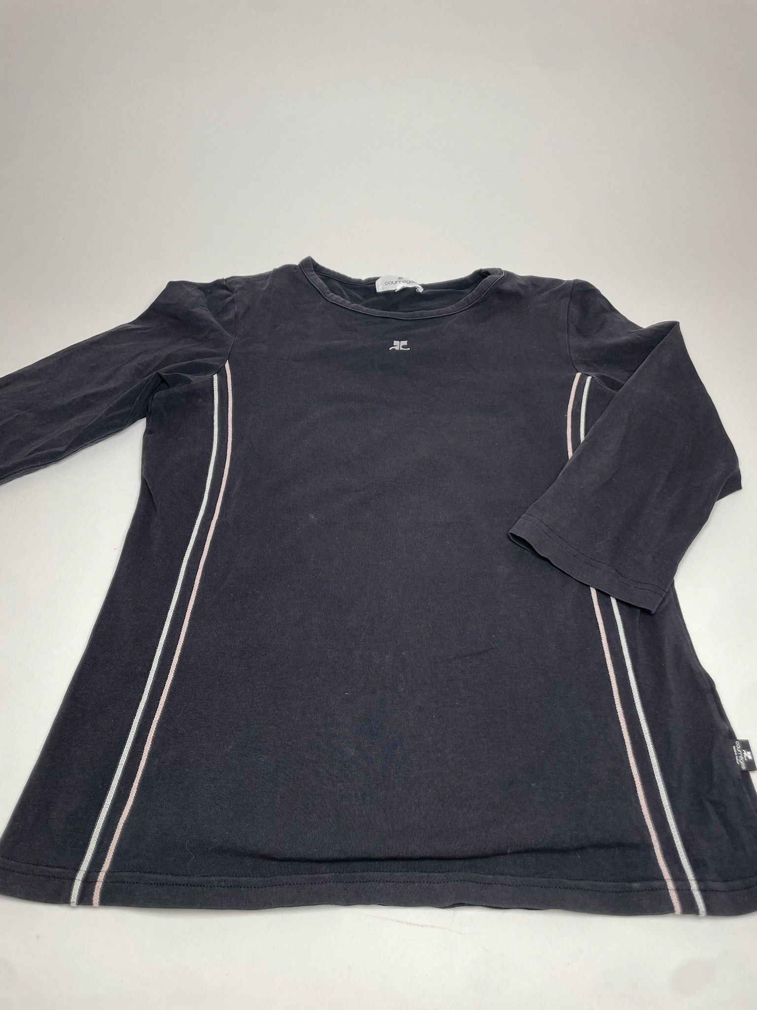 Courreges Vintage Canvas Crewneck Black White Size S / US 4 / IT 40 - 12 Thumbnail