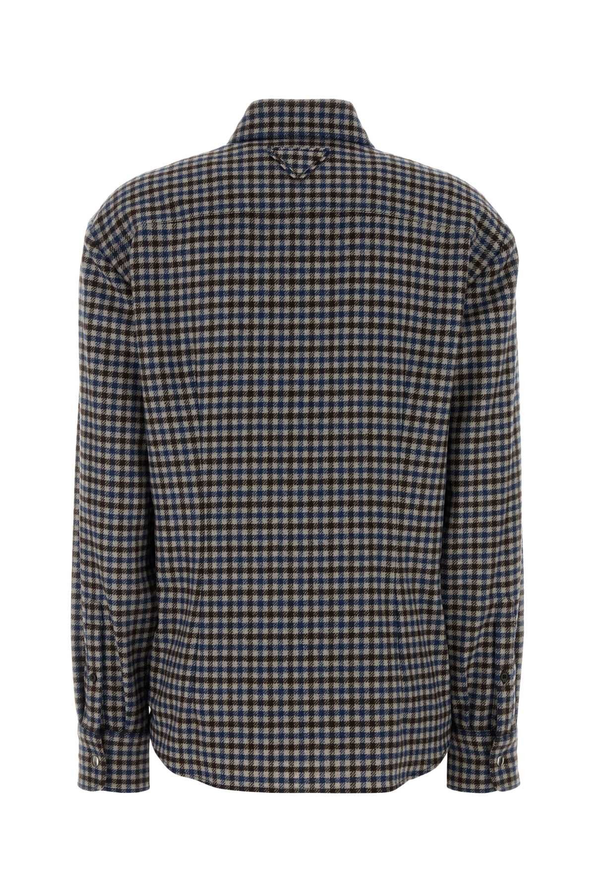 Prada Embroidered Wool Shirt Size XS / US 0-2 / IT 36-38 - 2 Thumbnail