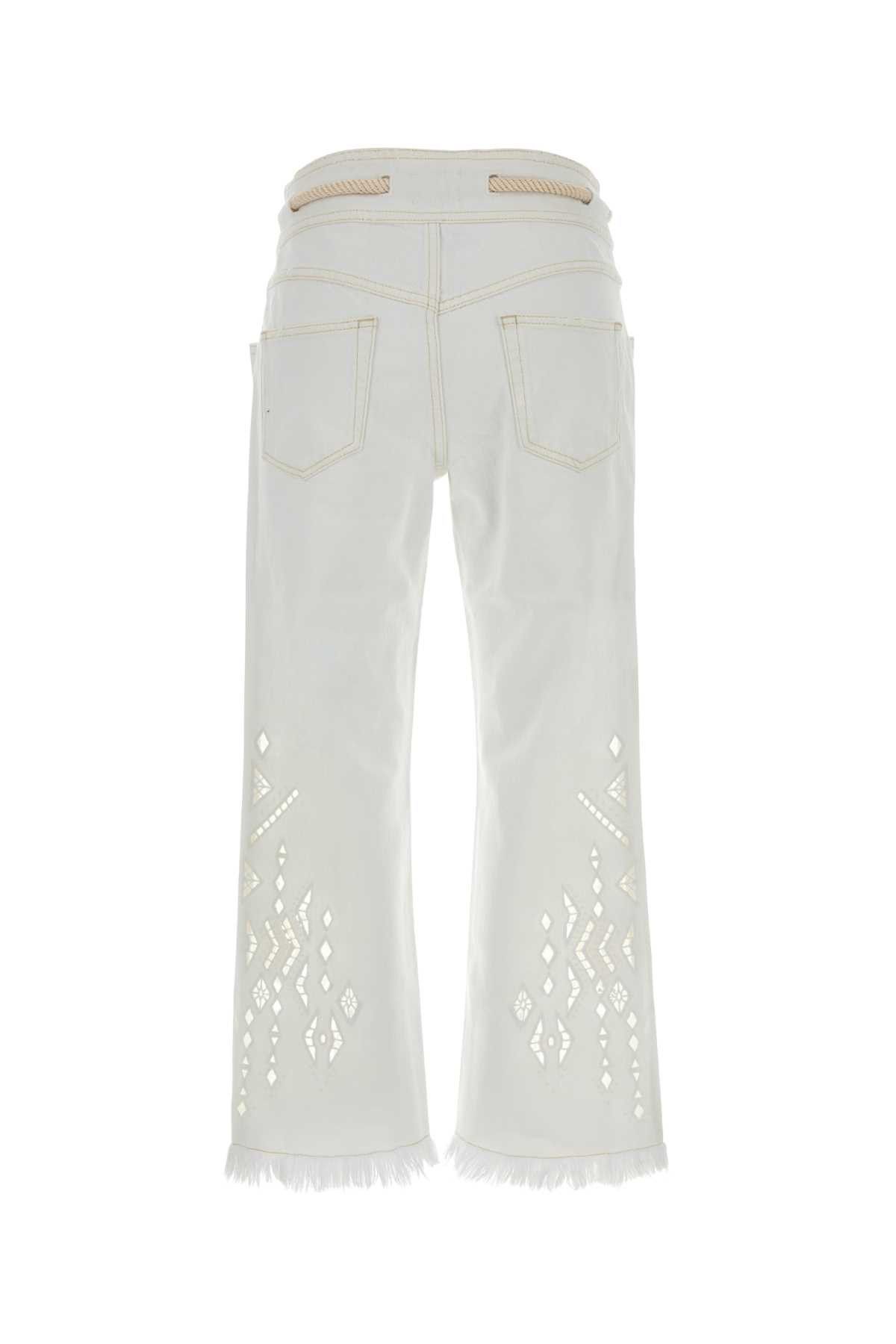 Isabel Marant White Denim Alison Jeans Size 27" / US 4 / IT 40 - 2 Thumbnail