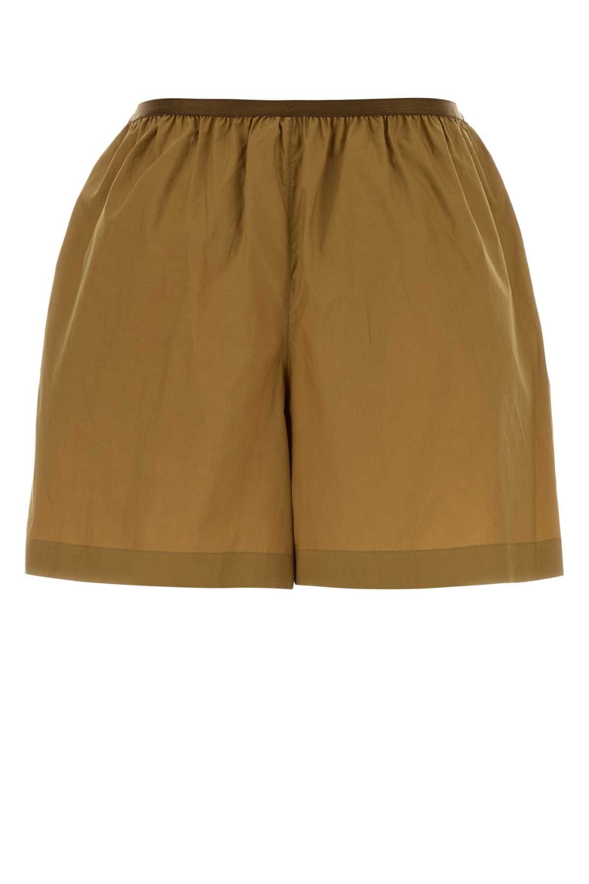 Lemaire Camel Poplin Shorts Size 26" / US 2 / IT 38 - 2 Thumbnail