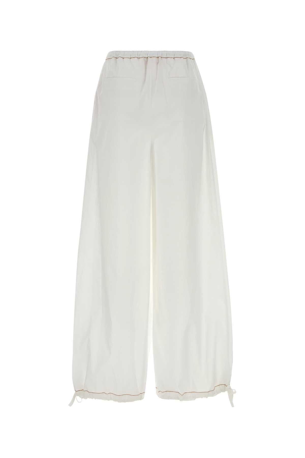 Marni White Poplin Wide-Leg Size 28" / US 6 / IT 42 - 2 Thumbnail