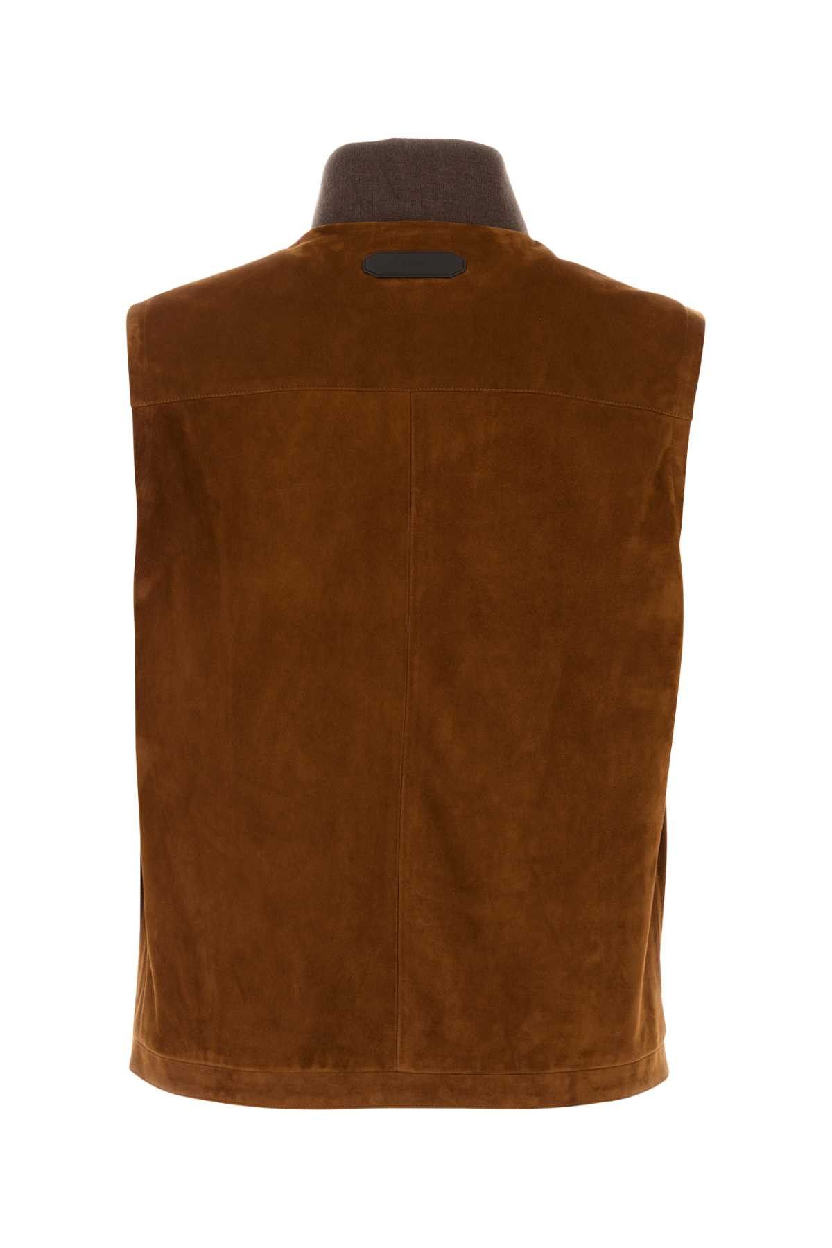 Brioni Brown Suede Jacket Size US L / EU 52-54 / 3 - 2 Thumbnail