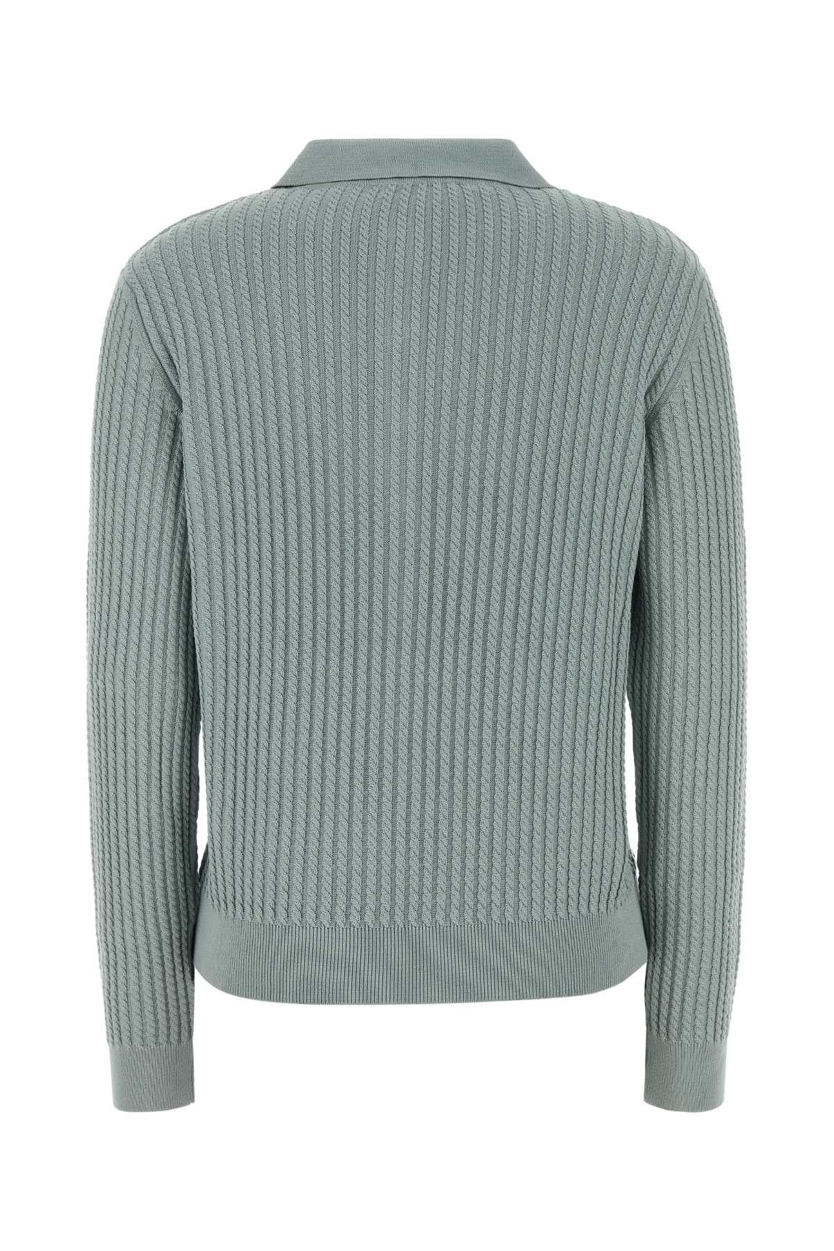 Blaze Sea Green Silk Blend Polo Shirt Size M / US 6-8 / IT 42-44 - 2 Thumbnail