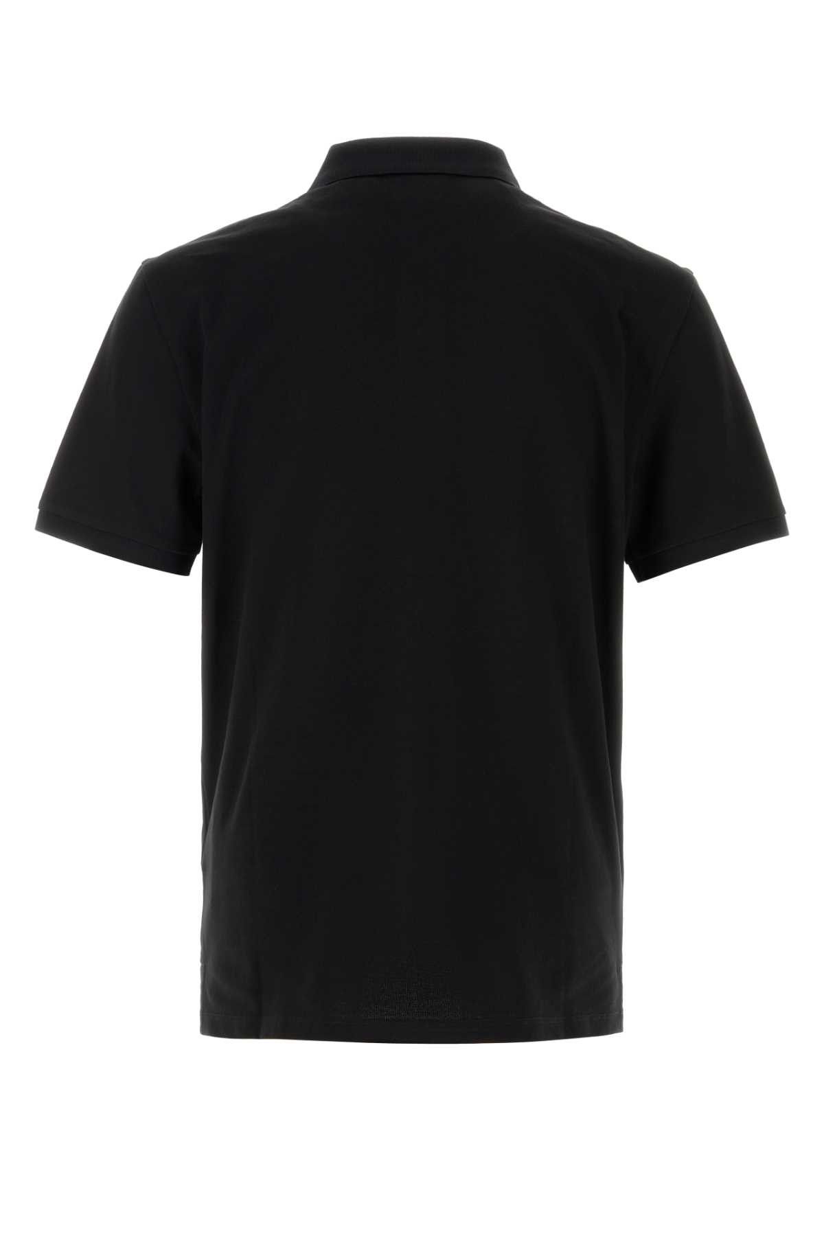 C.P. Company Black Stretch Piquet Polo Shirt Size US M / EU 48-50 / 2 - 2 Thumbnail