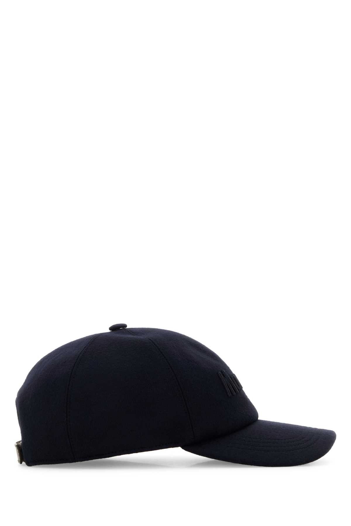 MooRER Navy Blue Wool Baseball Cap Size ONE SIZE - 2 Thumbnail