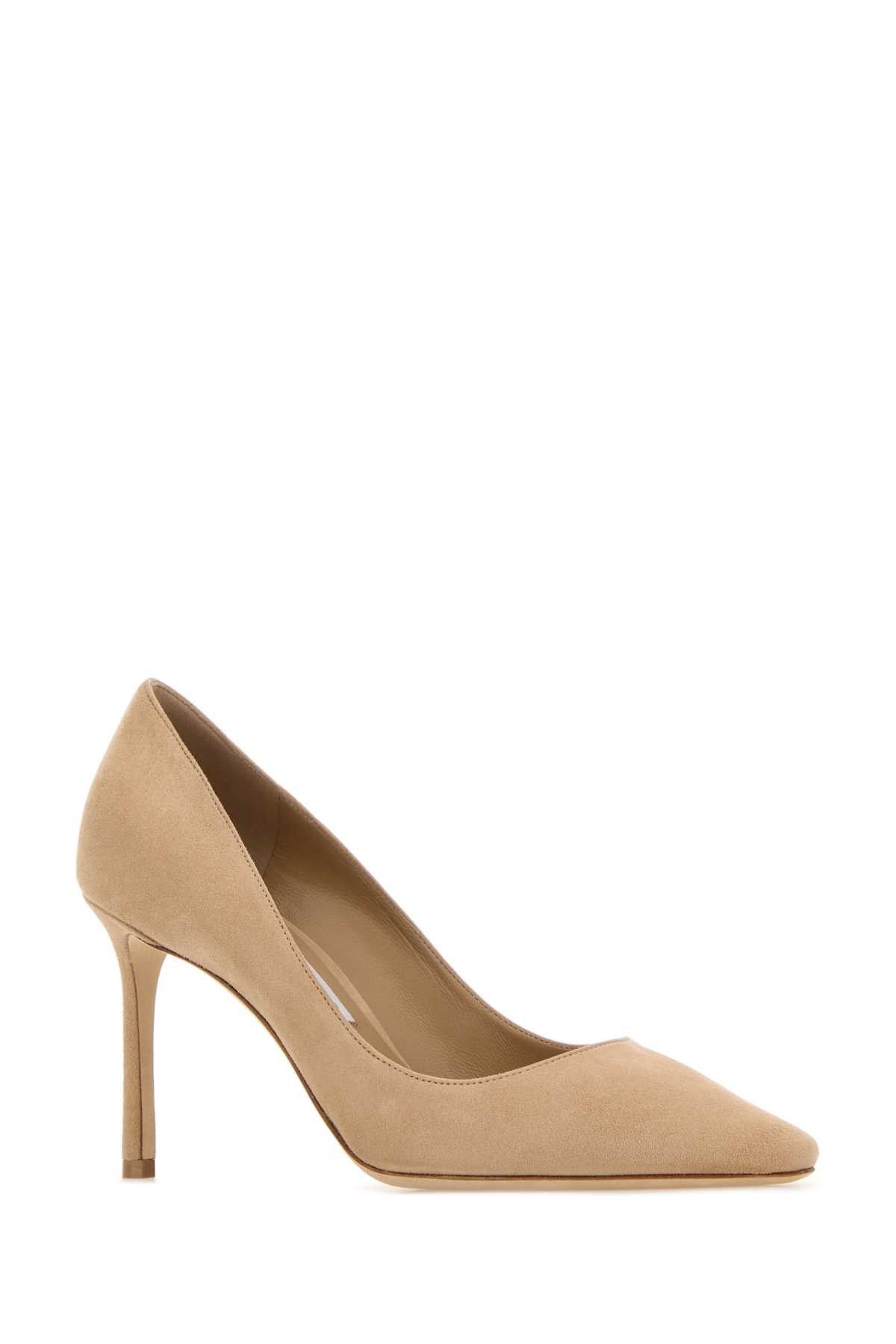 Jimmy Choo Beige Suede Romy 85 Pumps Size US 9 / IT 39 - 2 Thumbnail