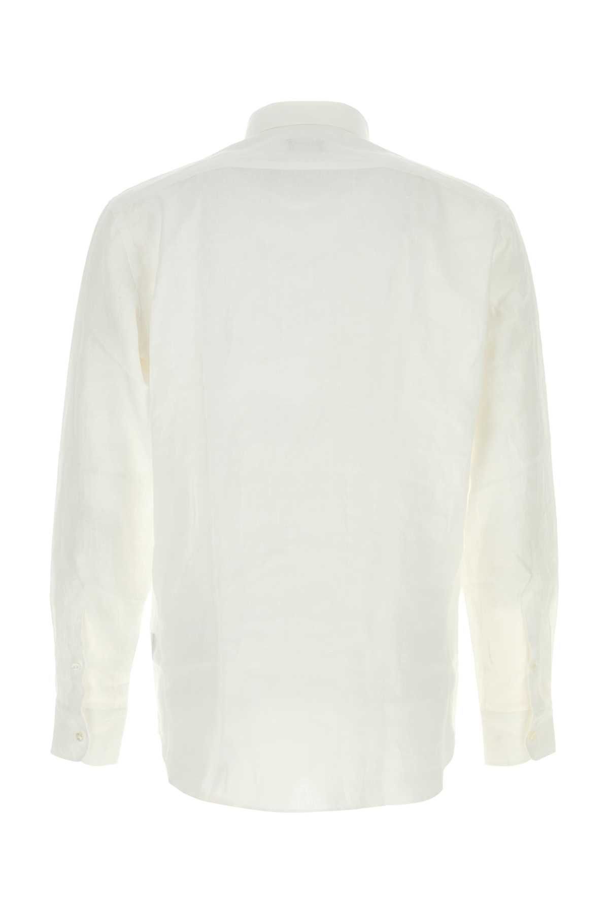 Ermenegildo Zegna White Linen Shirt Size US S / EU 44-46 / 1 - 2 Thumbnail