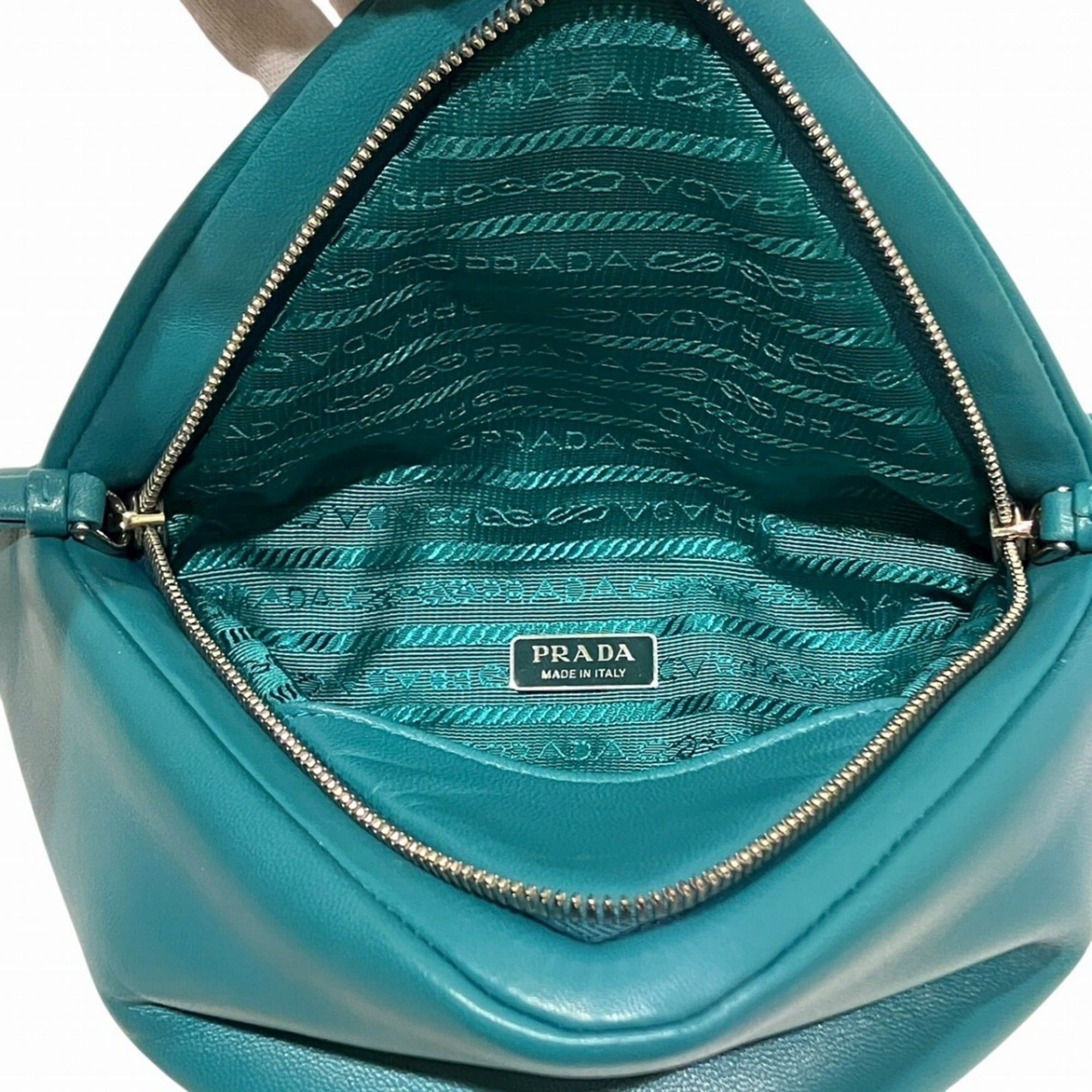 Prada Prada Triangle Handbag, Padded Nappa Leather, 1BA315 Size ONE SIZE - 6 Thumbnail