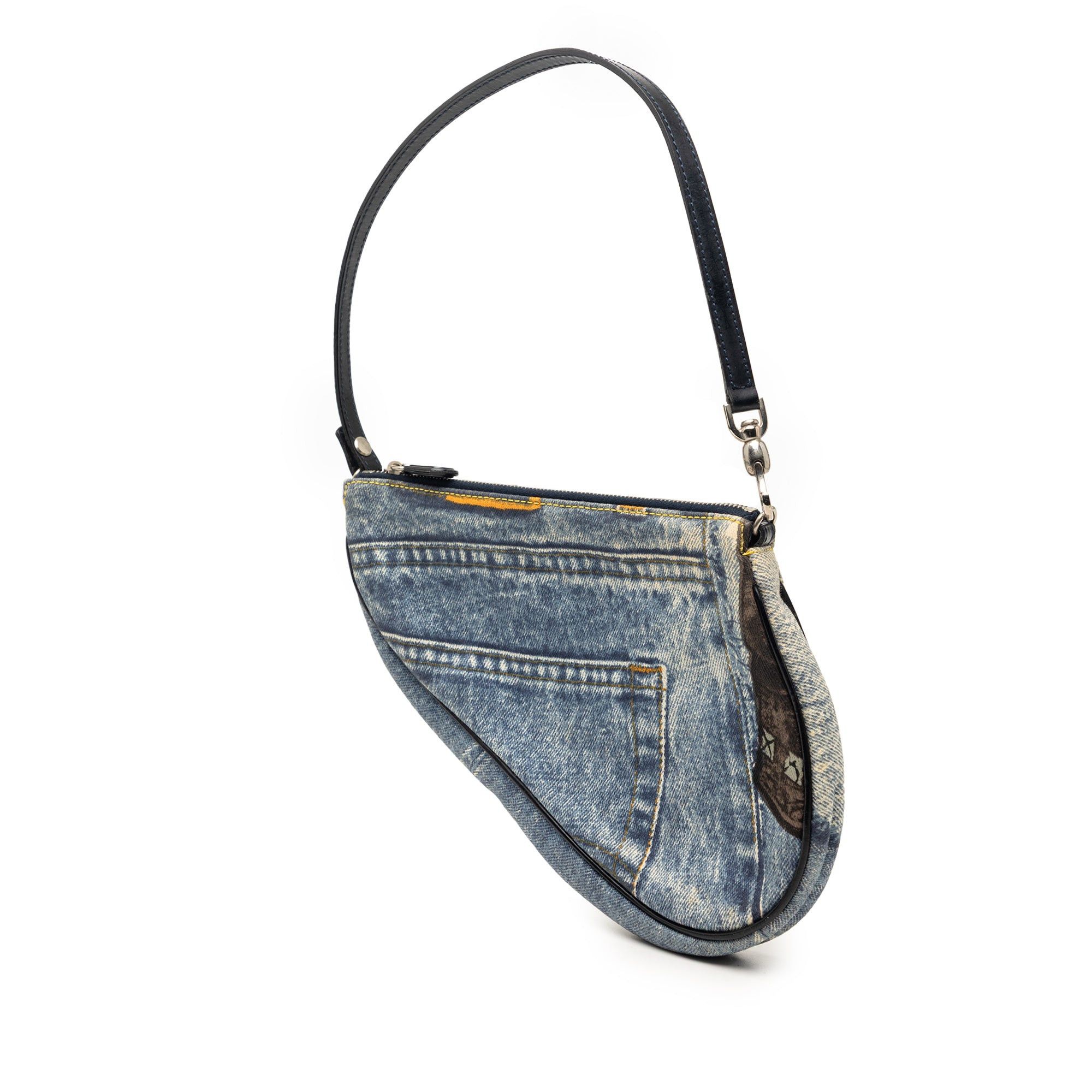 Dior Mini Canvas Printed Denim Speedway Saddle Pochette Size ONE SIZE - 2 Thumbnail