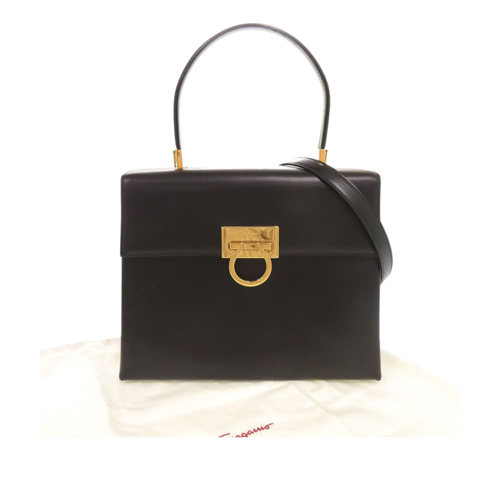 Salvatore Ferragamo Leather Gancini Top Handle Bag Size ONE SIZE - 22 Thumbnail