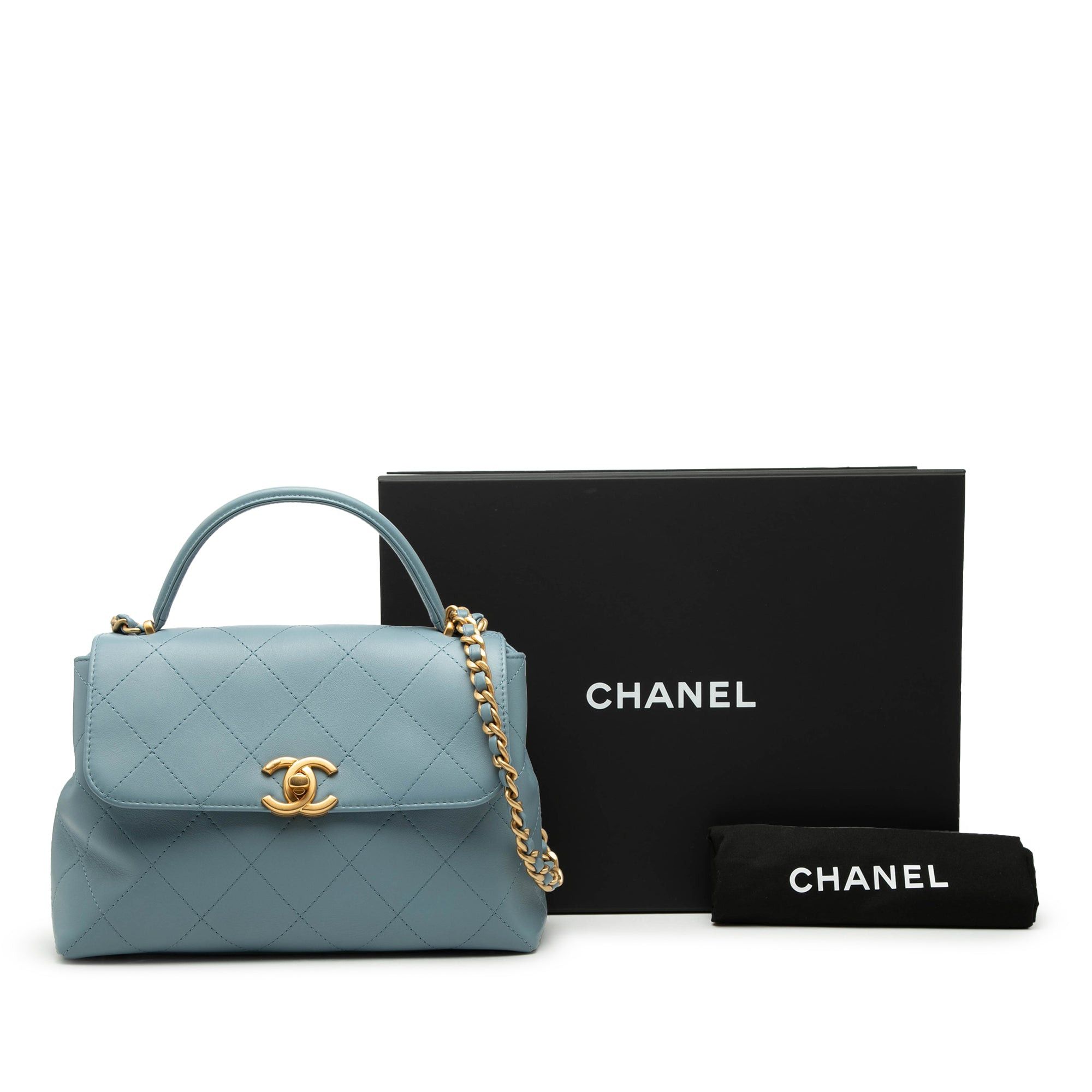 Chanel CC Quilted Lambskin Top Handle Flap Size ONE SIZE - 8 Thumbnail