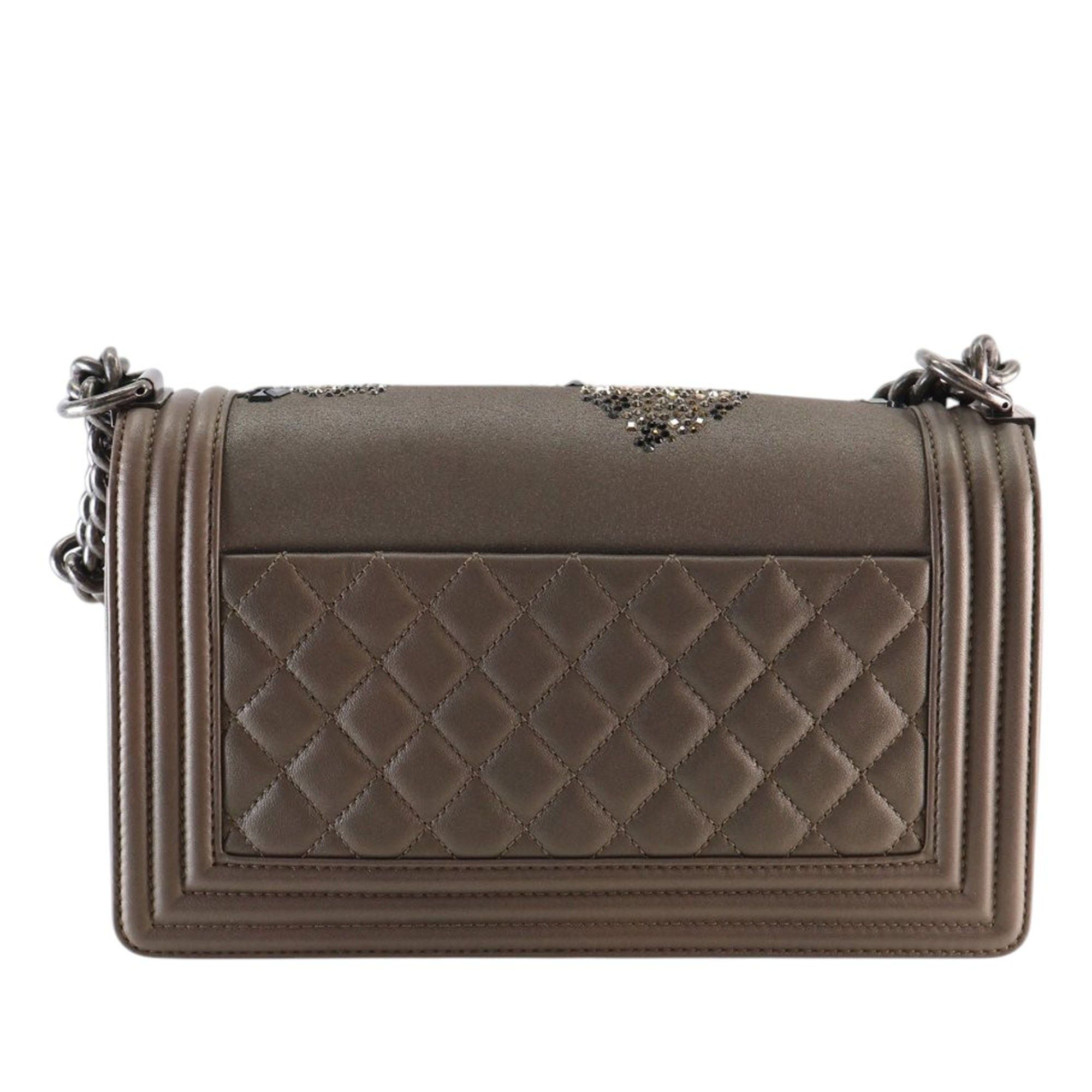 Chanel Old Medium Metallic Goatskin Crystal Boy Flap Size ONE SIZE - 2 Thumbnail