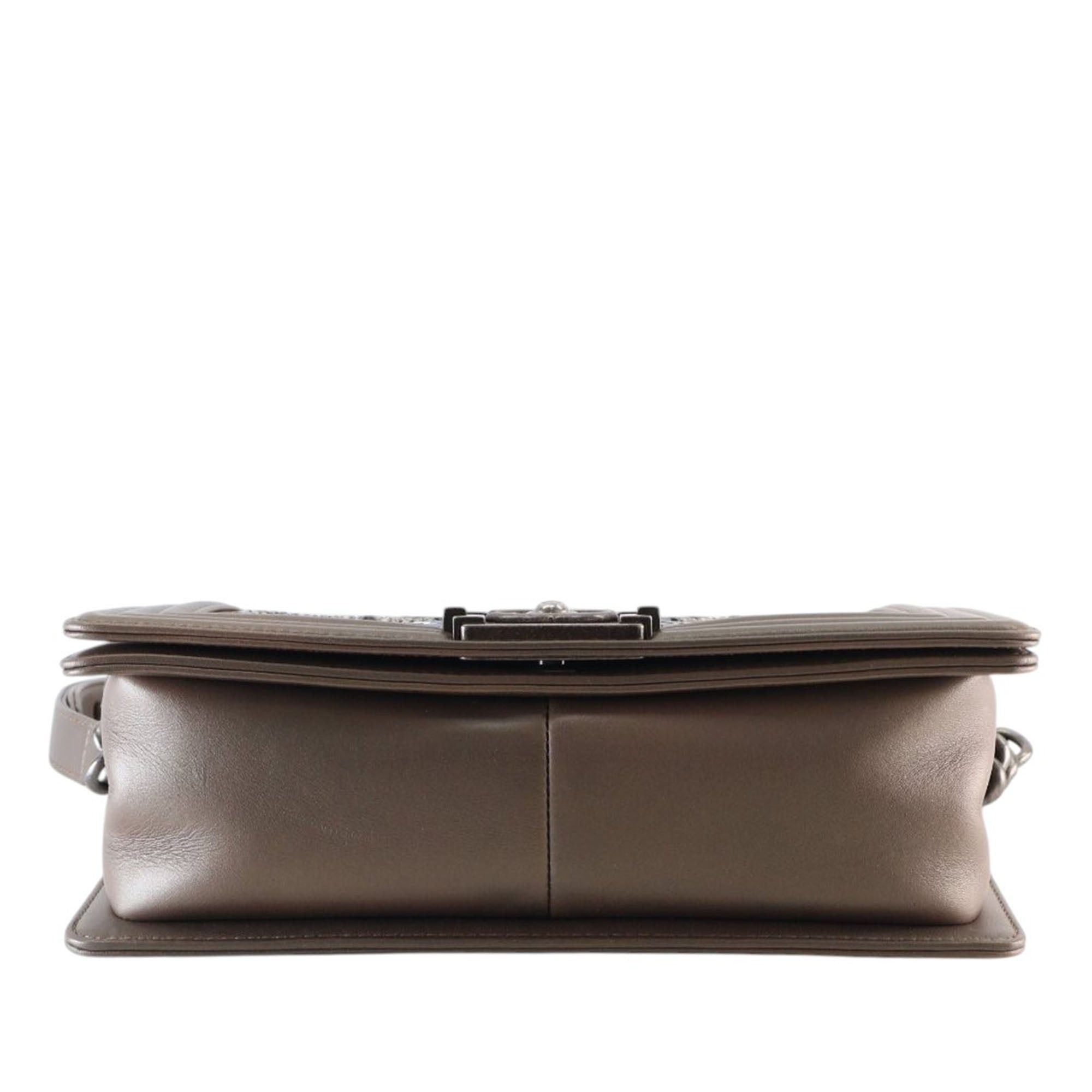 Chanel Old Medium Metallic Goatskin Crystal Boy Flap Size ONE SIZE - 3 Thumbnail