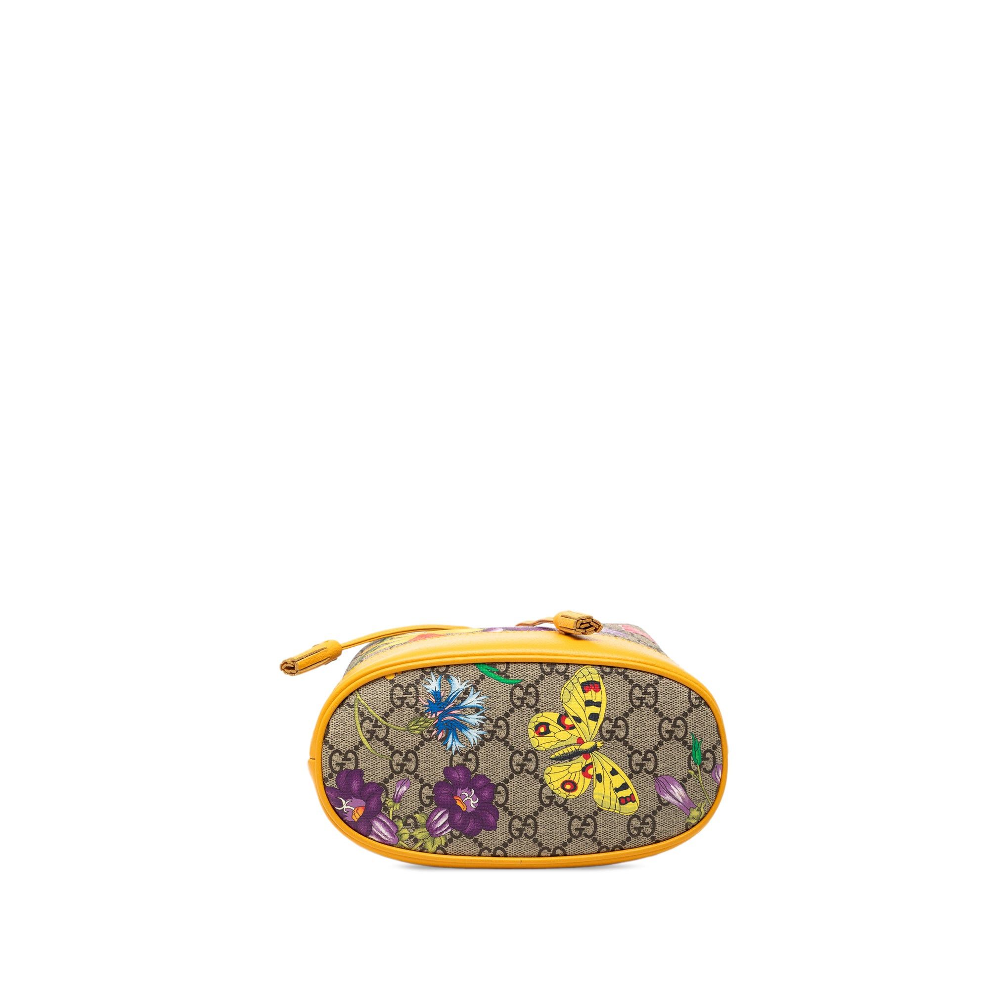 Gucci Small GG Supreme Flora Ophidia Bucket Bag Size ONE SIZE - 3 Thumbnail