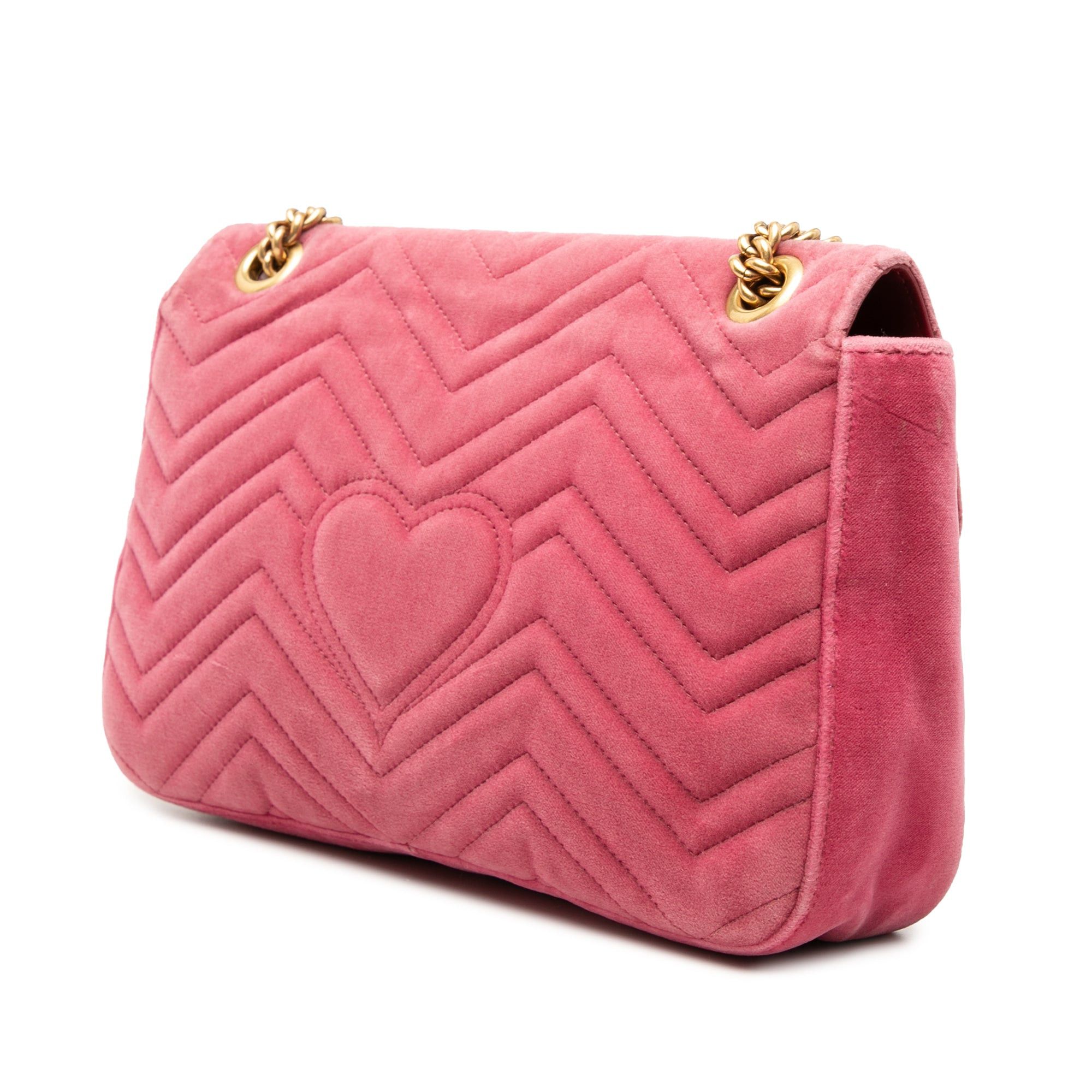 Gucci Large GG Marmont Matelasse Velvet Embroidered Blind For Love Shoulder Bag Size ONE SIZE - 2 Thumbnail
