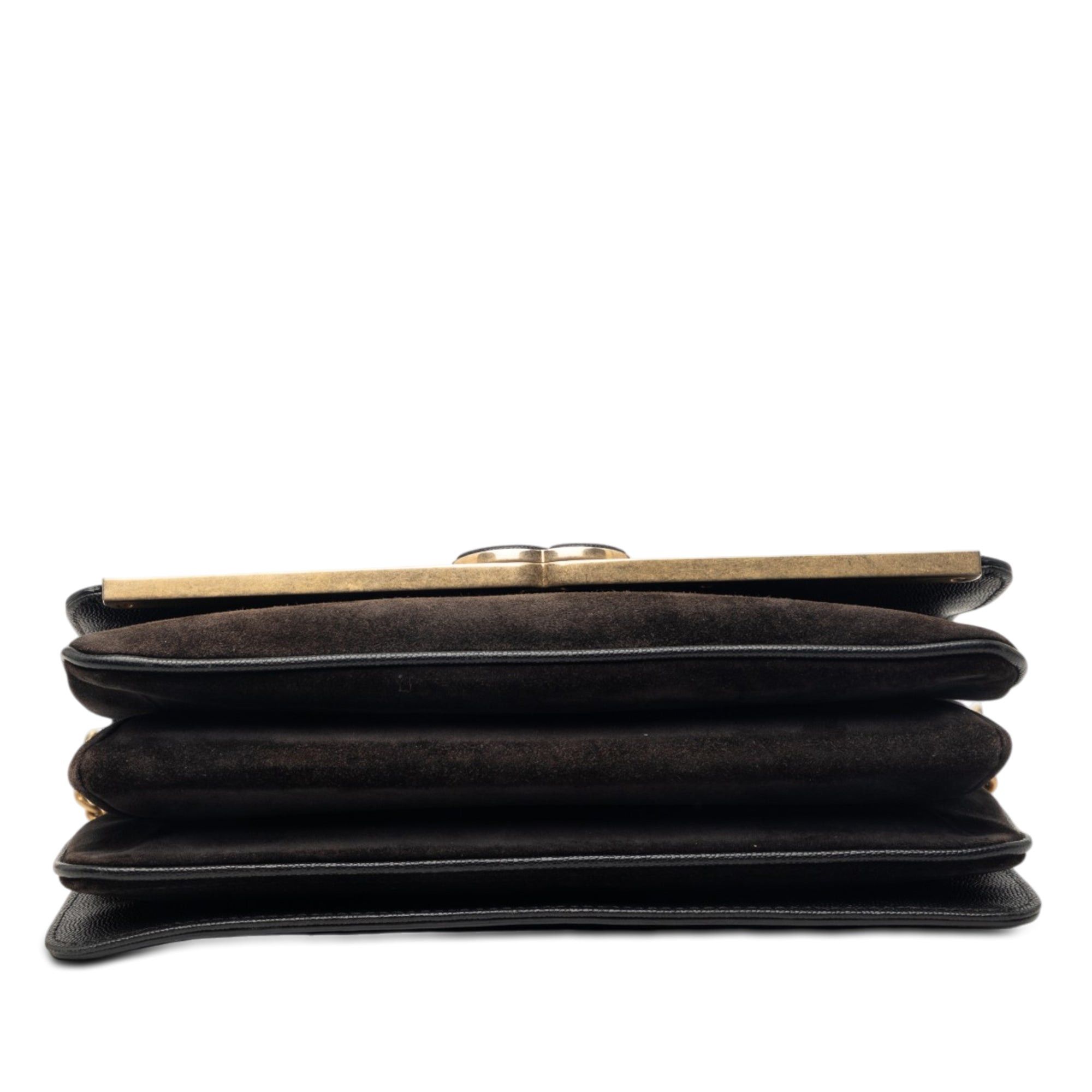 Chanel CC Stitched Caviar and Suede Lady Coco Flap Size ONE SIZE - 3 Thumbnail