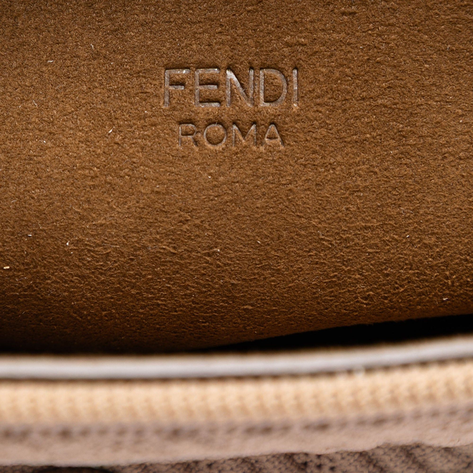 Fendi Zucca Embossed Technical Fabric Chain Midi Baguette Size ONE SIZE - 5 Thumbnail