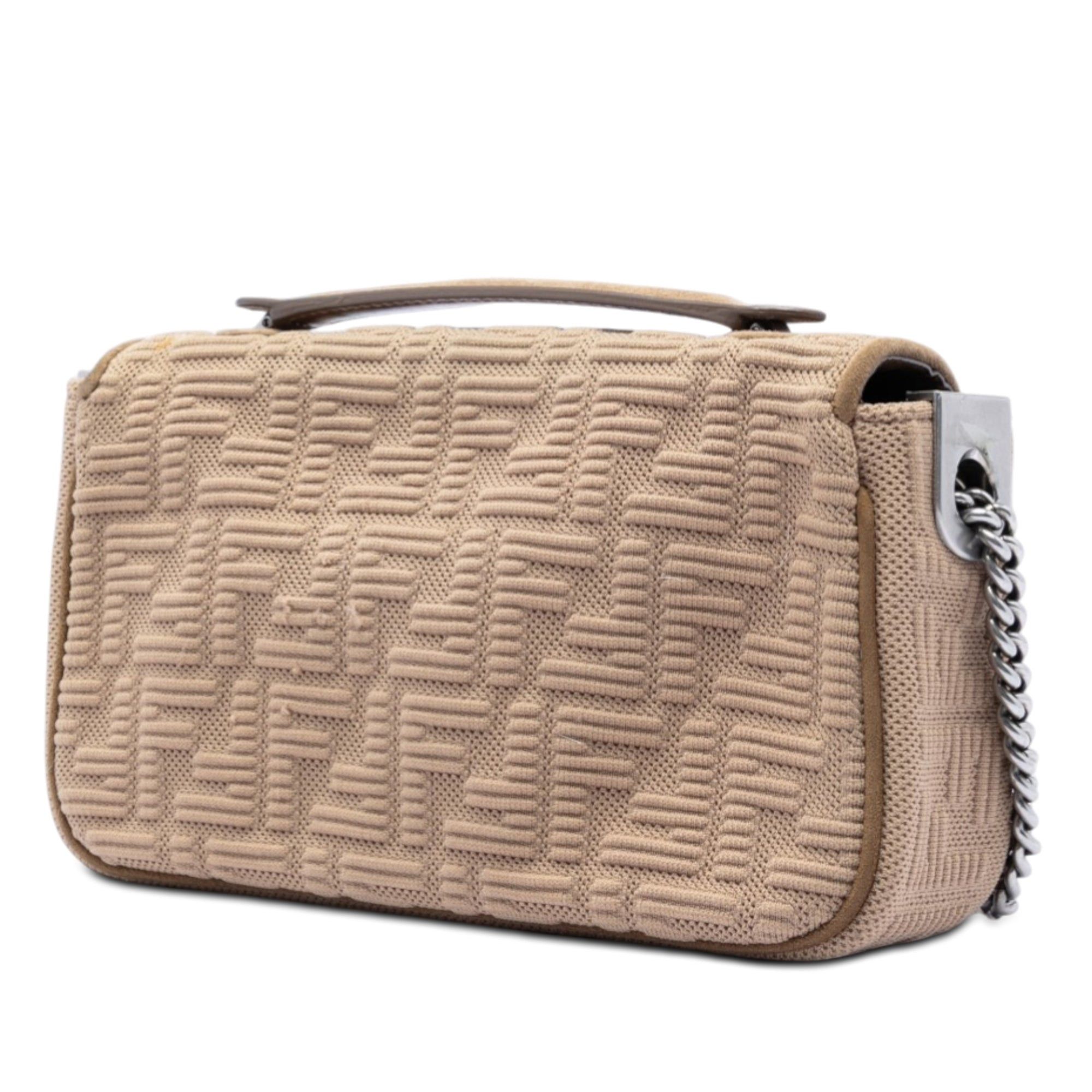 Fendi Zucca Embossed Technical Fabric Chain Midi Baguette Size ONE SIZE - 2 Thumbnail