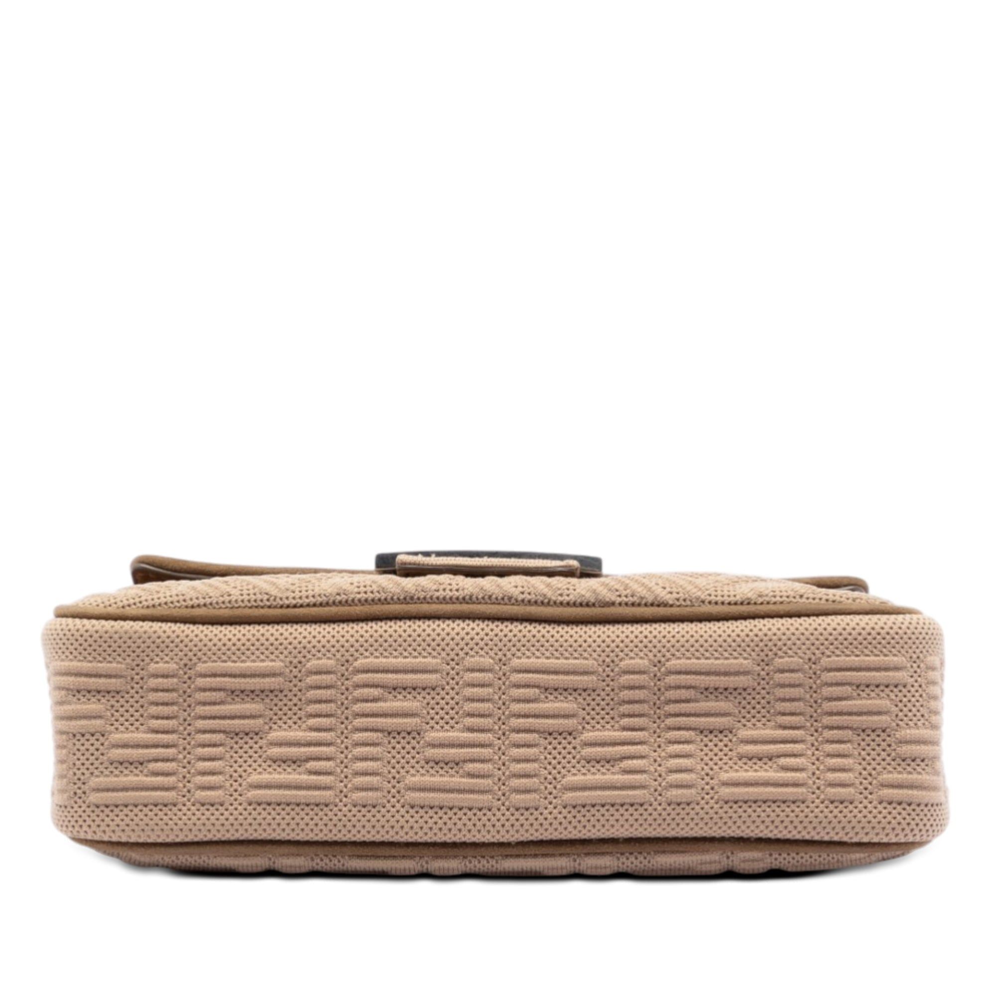 Fendi Zucca Embossed Technical Fabric Chain Midi Baguette Size ONE SIZE - 3 Thumbnail