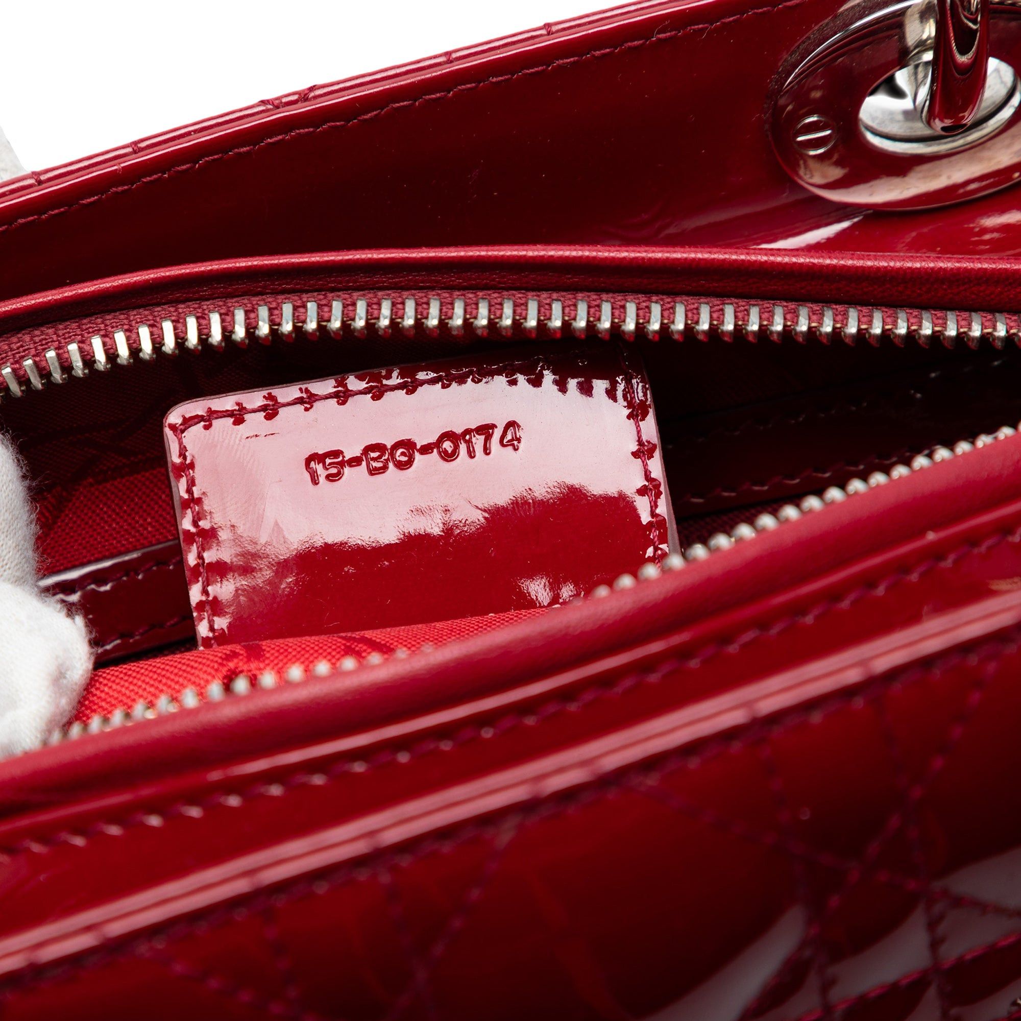 Dior Medium Patent Cannage Lady Dior Size ONE SIZE - 6 Thumbnail